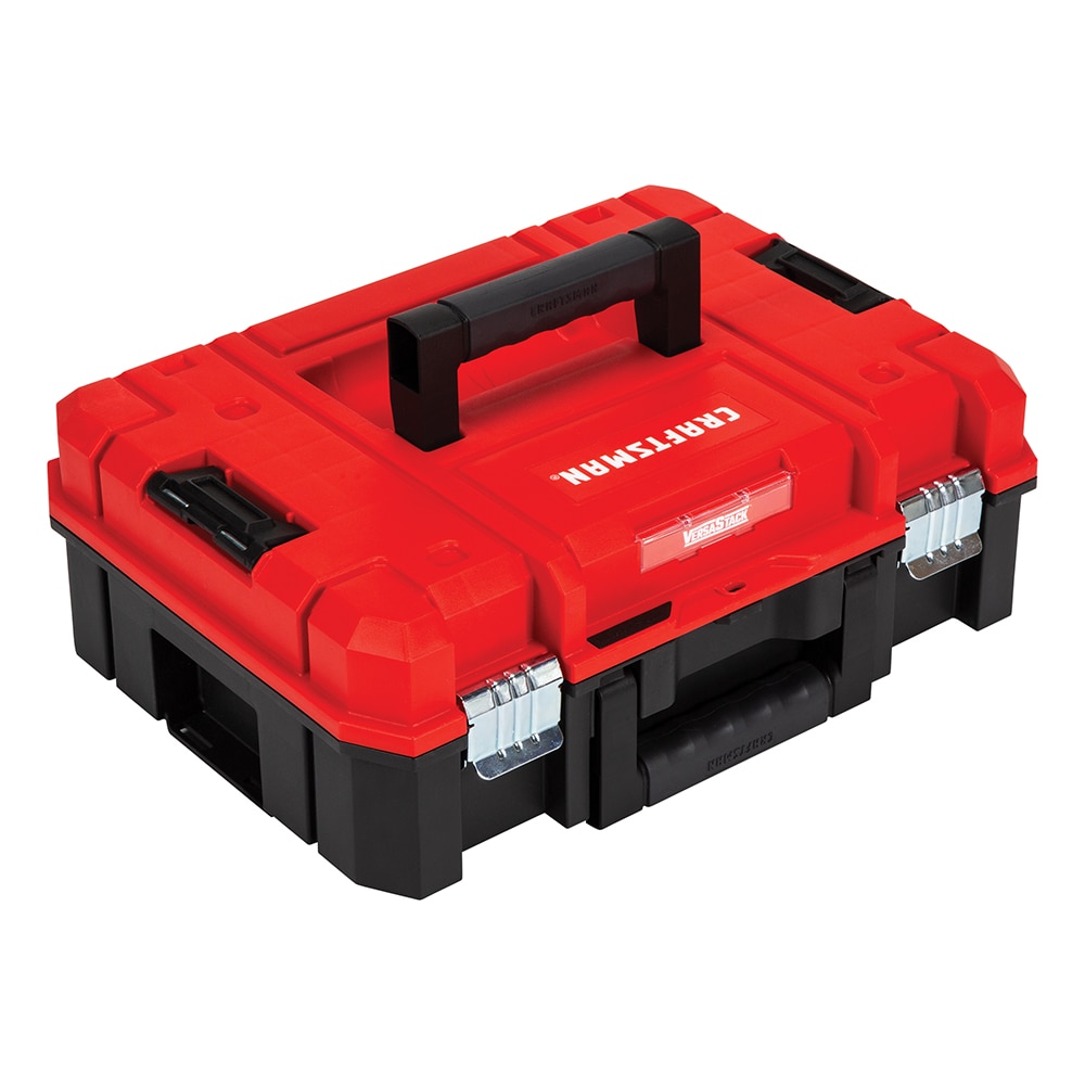 Caja de herramientas de plástico rojo CRAFTSMAN VERSASTACK de 17 pulgadas de ancho x 6.87 pulgadas de alto x 13.0 pulgadas de profundidad CMST17830
