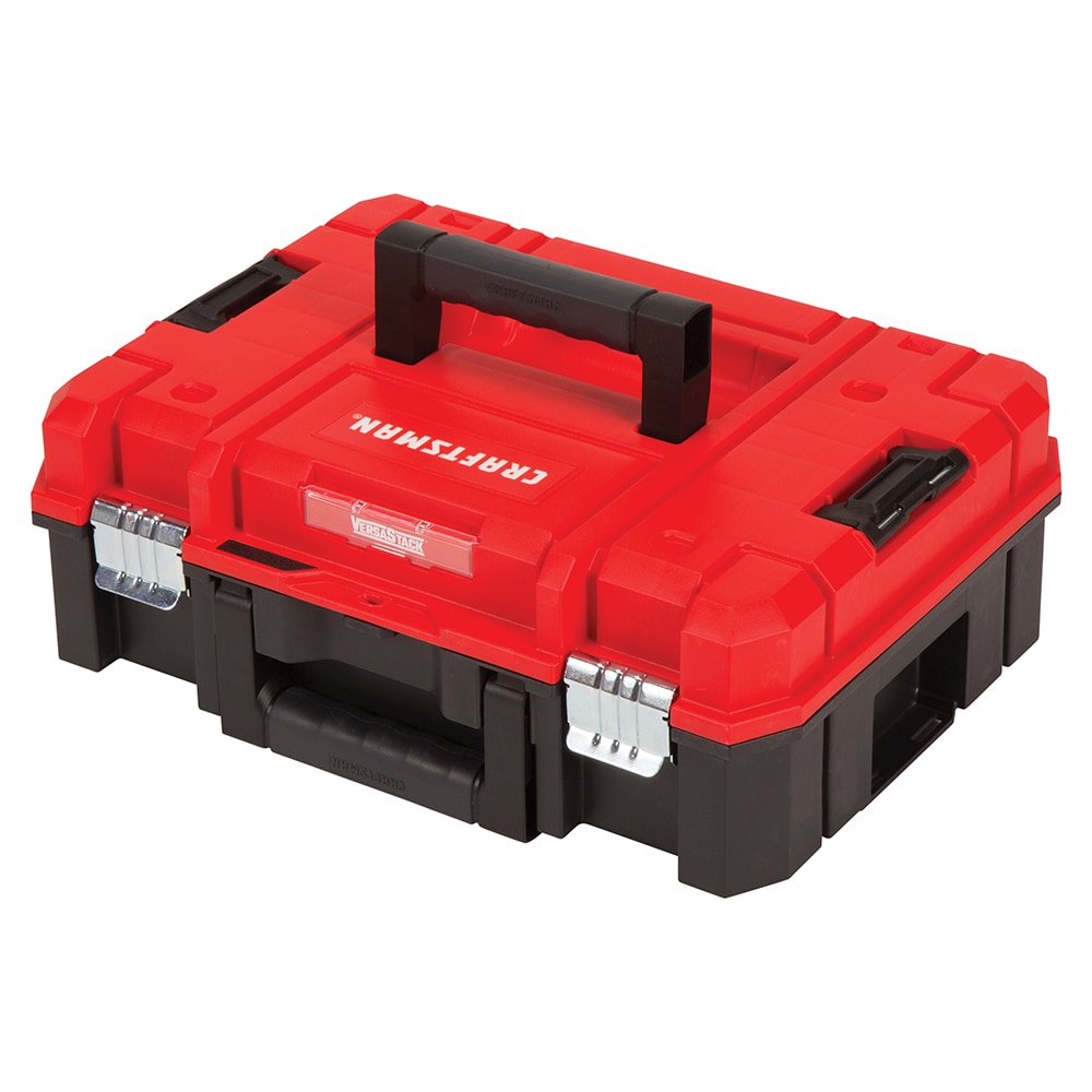 Caja de herramientas de plástico rojo CRAFTSMAN VERSASTACK de 17 pulgadas de ancho x 6.87 pulgadas de alto x 13.0 pulgadas de profundidad CMST17830