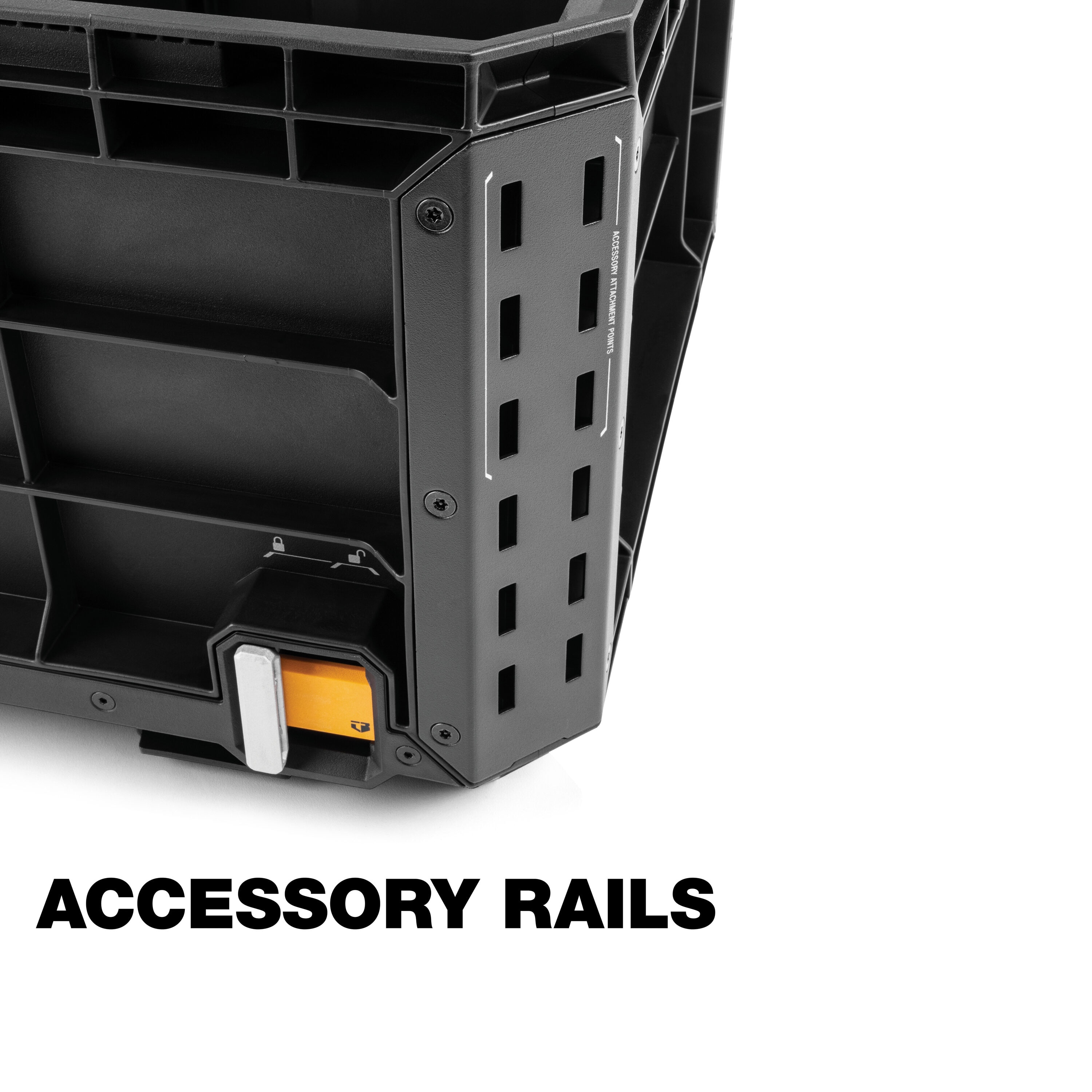 Caja de herramientas de plástico/metal TOUGHBUILT STACKTECH Crate de 21 pulgadas de ancho x 11.4 pulgadas de alto x 16 pulgadas de profundidad TB-B1-X-50