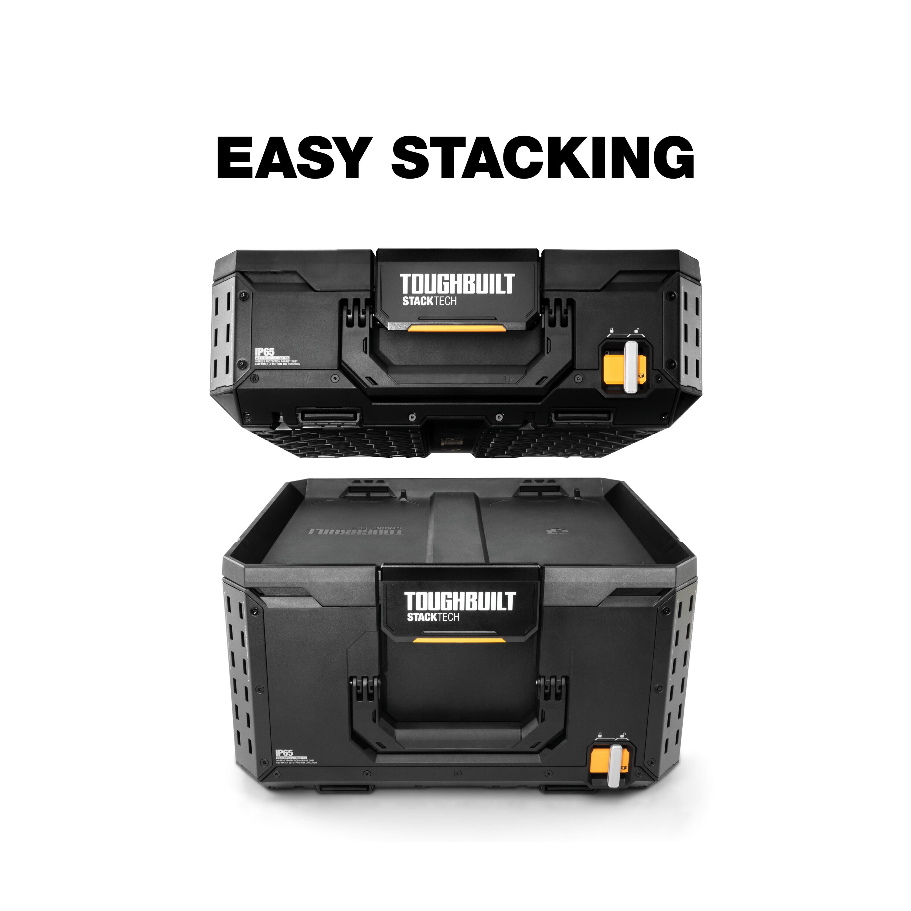 Caja de herramientas de plástico/metal TOUGHBUILT STACKTECH Crate de 21 pulgadas de ancho x 11.4 pulgadas de alto x 16 pulgadas de profundidad TB-B1-X-50
