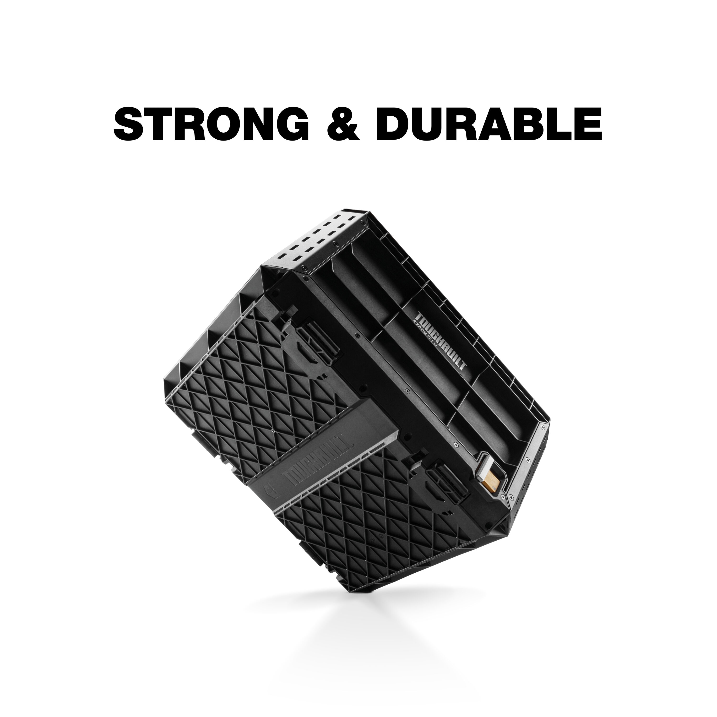 Caja de herramientas de plástico/metal TOUGHBUILT STACKTECH Crate de 21 pulgadas de ancho x 11.4 pulgadas de alto x 16 pulgadas de profundidad TB-B1-X-50