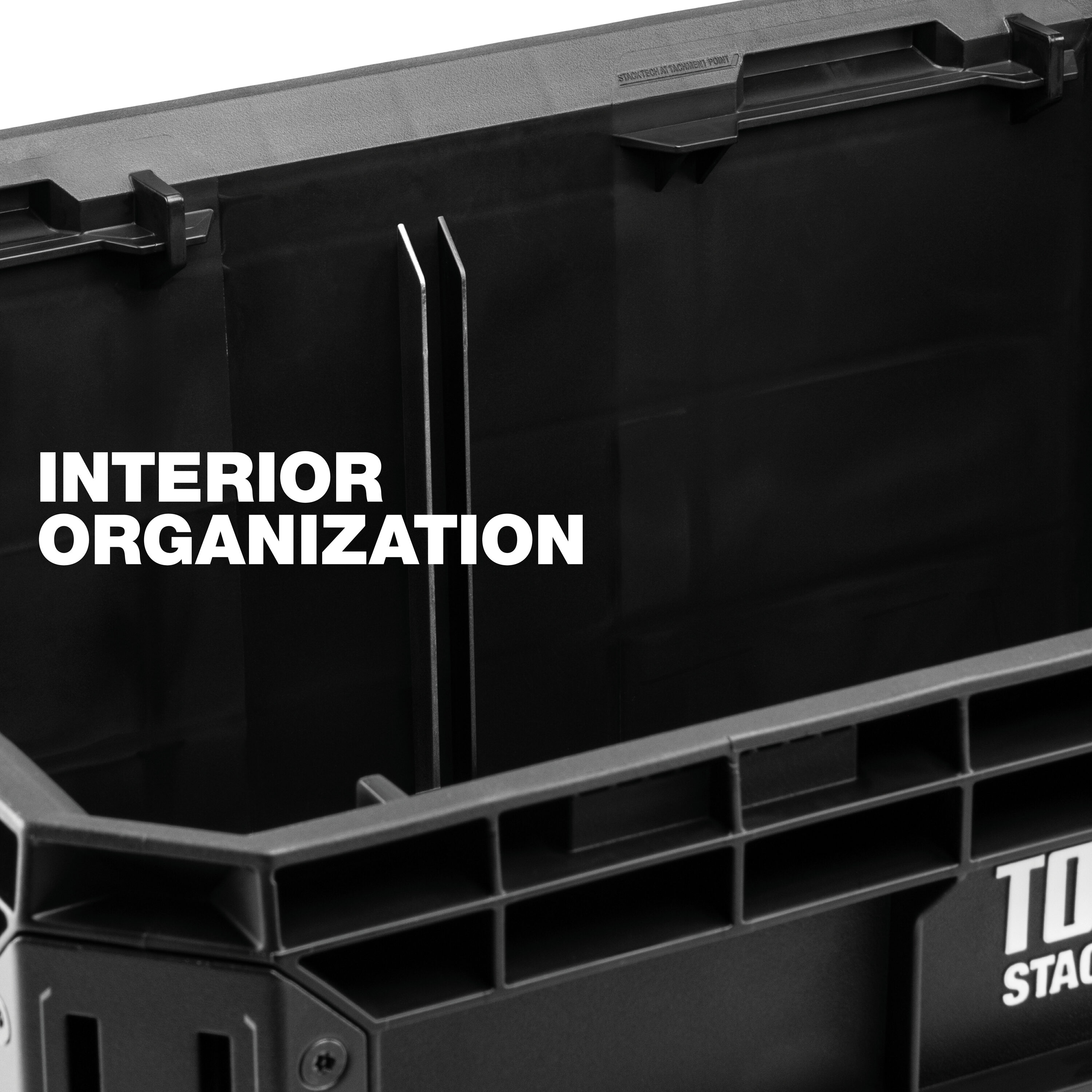 Caja de herramientas de plástico/metal TOUGHBUILT STACKTECH Crate de 21 pulgadas de ancho x 11.4 pulgadas de alto x 16 pulgadas de profundidad TB-B1-X-50