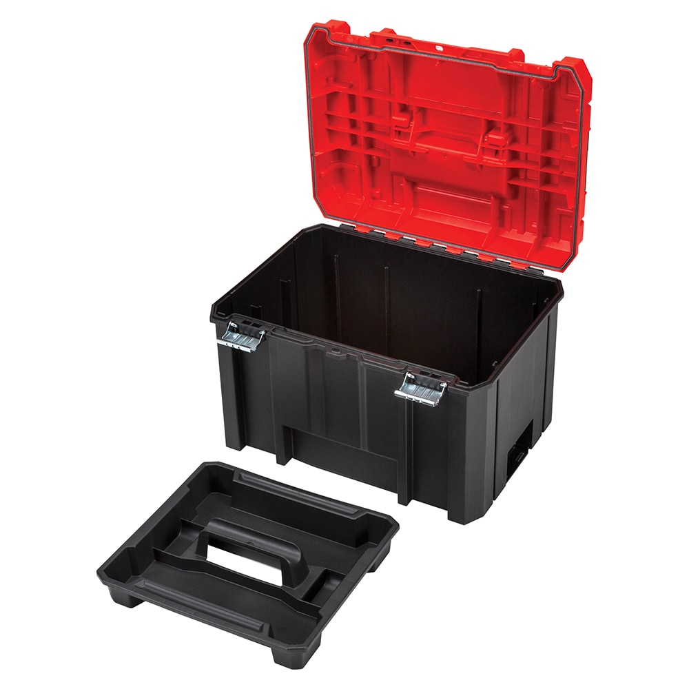 Caja de herramientas de plástico roja CRAFTSMAN VERSASTACK de 17 pulgadas de ancho x 11.87 pulgadas de alto x 13.0 pulgadas de profundidad CMST17825