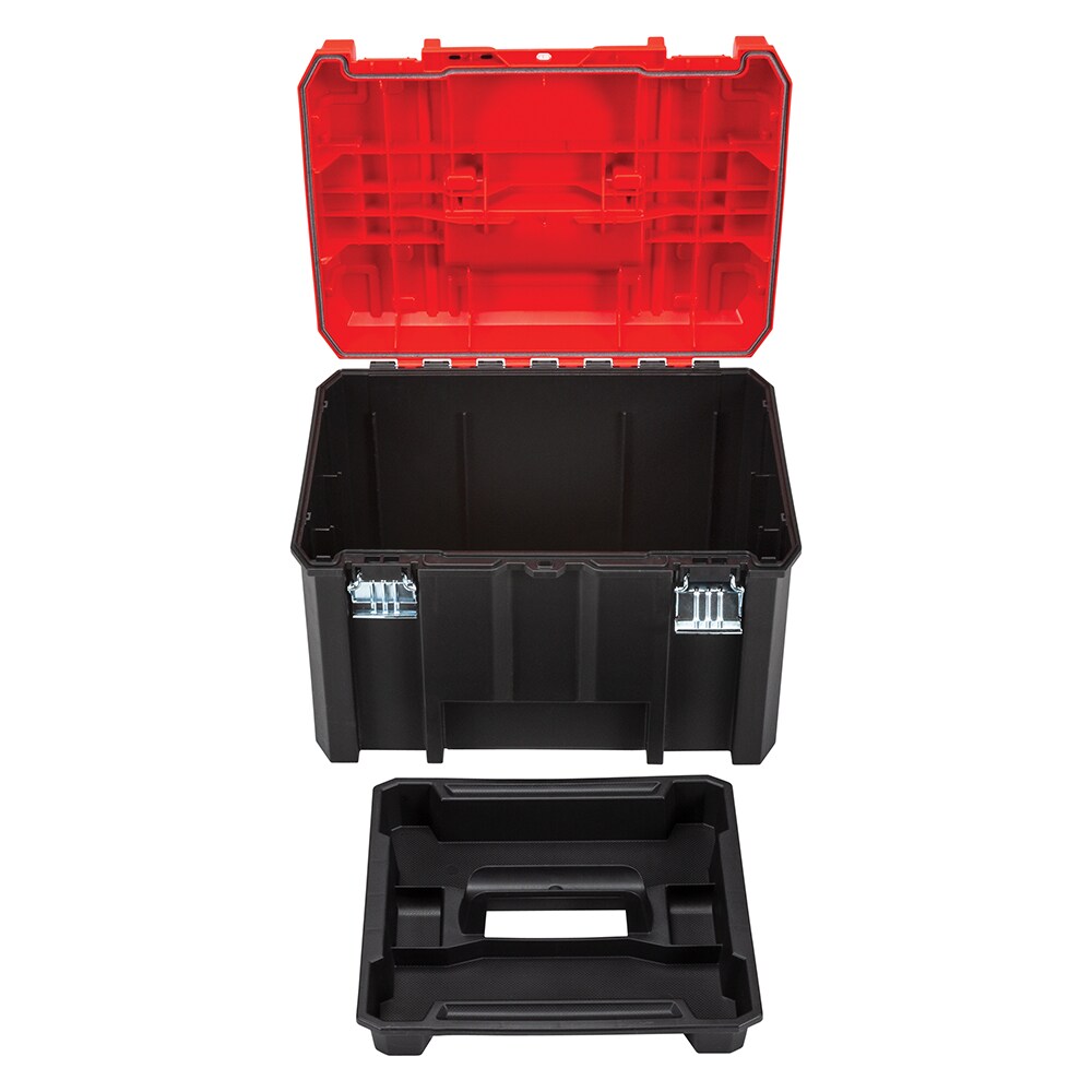 Caja de herramientas de plástico roja CRAFTSMAN VERSASTACK de 17 pulgadas de ancho x 11.87 pulgadas de alto x 13.0 pulgadas de profundidad CMST17825