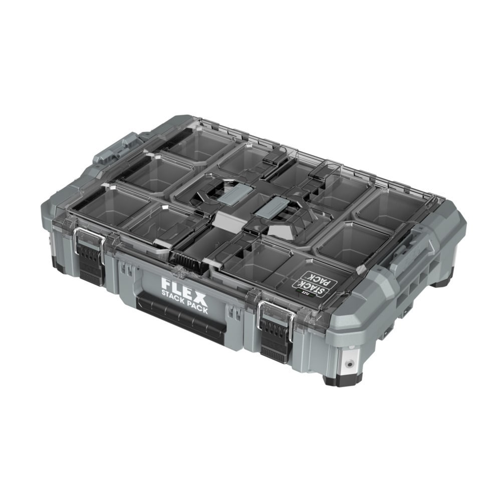 Caja organizadora FLEX STACK PACK de 22 pulgadas de ancho x 5.6 pulgadas de alto x 15.6 pulgadas de profundidad, caja de herramientas de metal FS1301