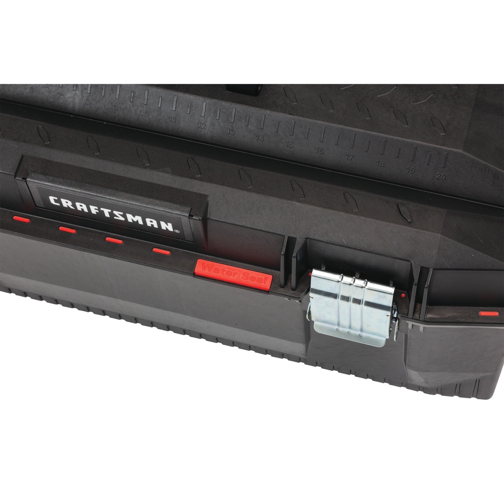Caja de herramientas de plástico negro CRAFTSMAN Pro de 28 pulgadas de ancho x 27.3 pulgadas de alto x 12.1 pulgadas de profundidad CMST28001
