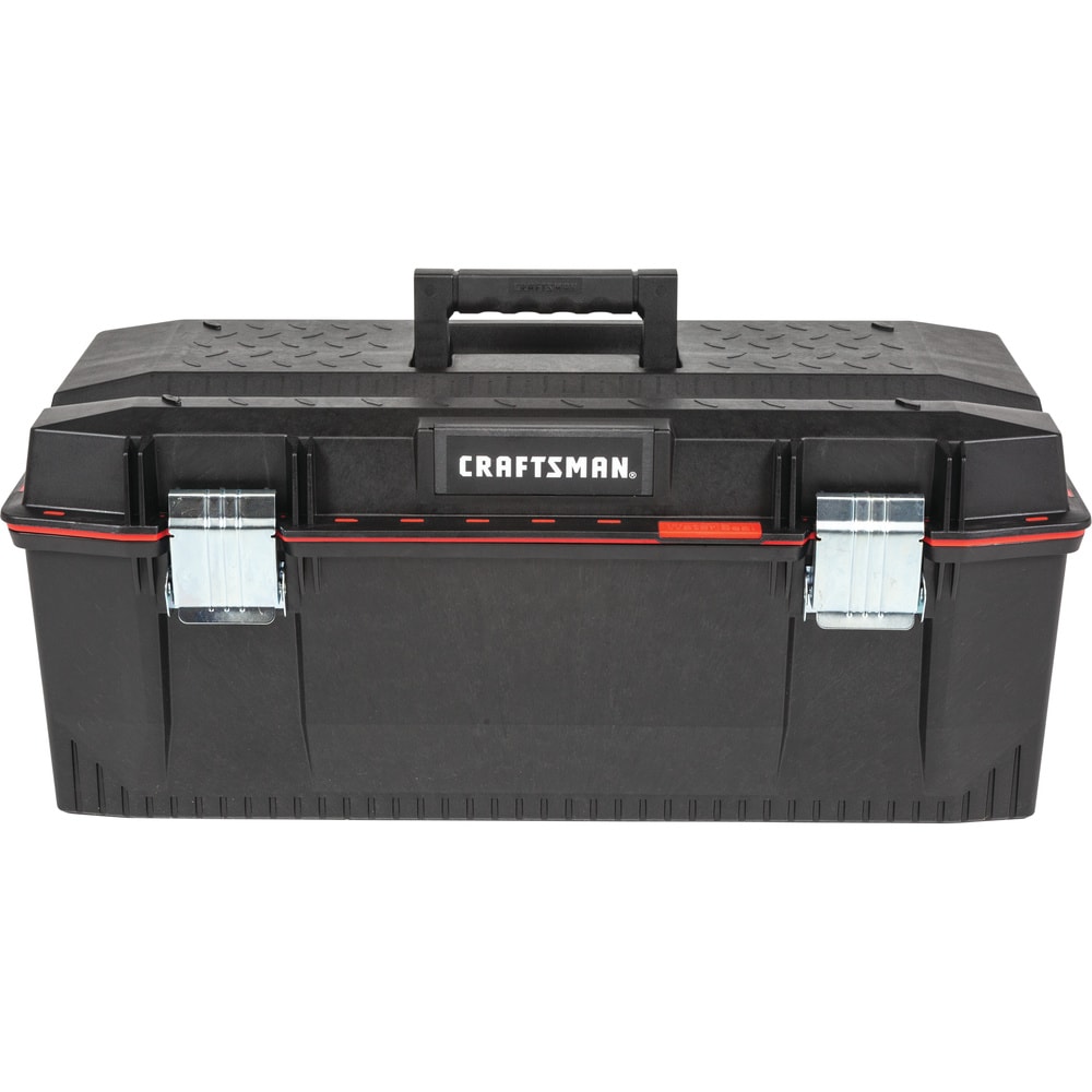Caja de herramientas de plástico negro CRAFTSMAN Pro de 28 pulgadas de ancho x 27.3 pulgadas de alto x 12.1 pulgadas de profundidad CMST28001