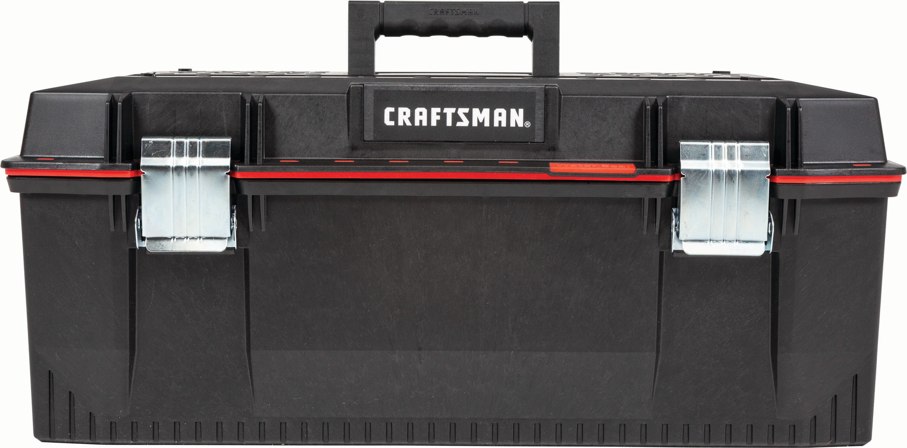 Caja de herramientas de plástico negro CRAFTSMAN Pro de 28 pulgadas de ancho x 27.3 pulgadas de alto x 12.1 pulgadas de profundidad CMST28001