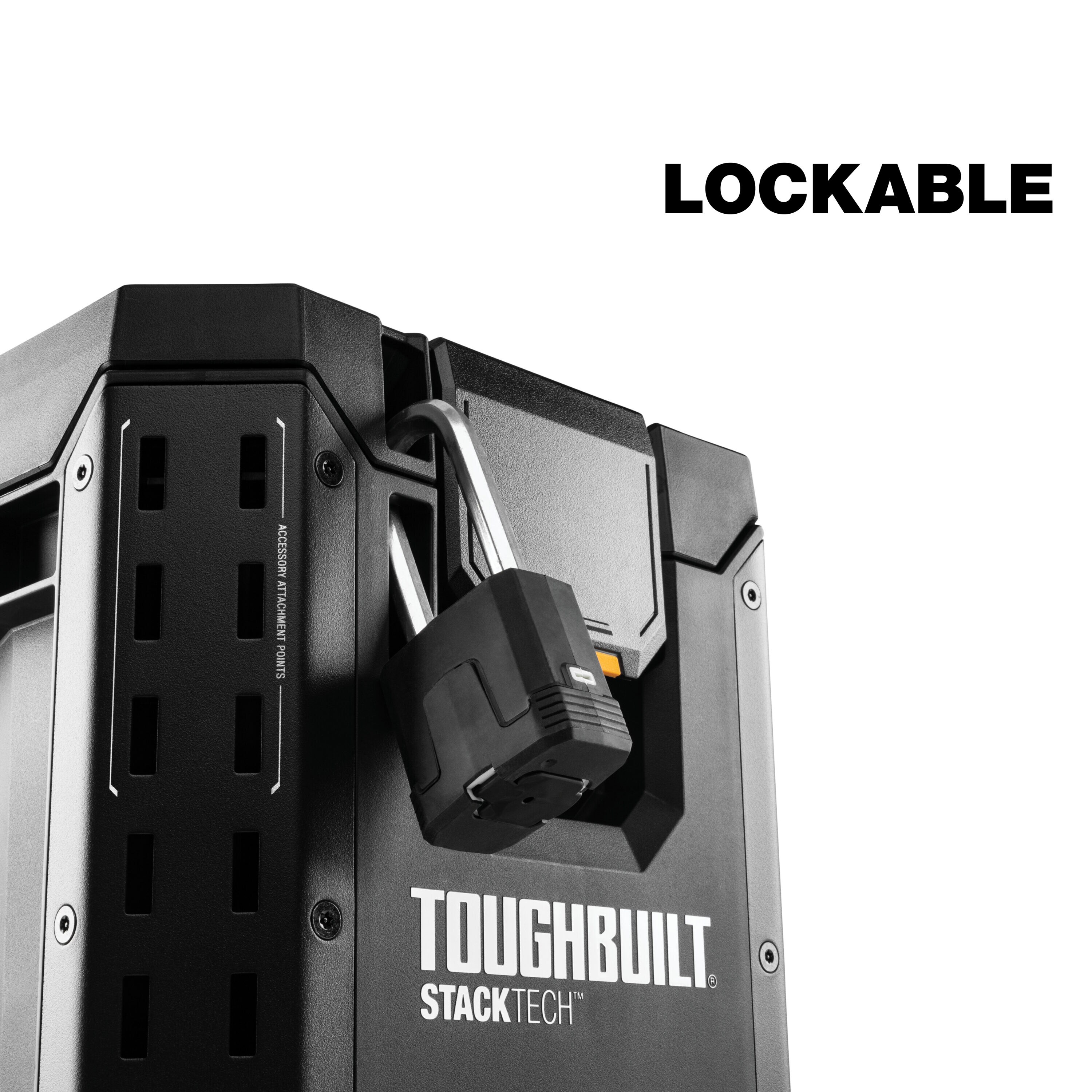 Caja de herramientas de plástico y metal TOUGHBUILT STACKTECH Compact 10.4 pulgadas de ancho x 13.5 pulgadas de alto x 16 pulgadas de profundidad TB-B1-B-60C