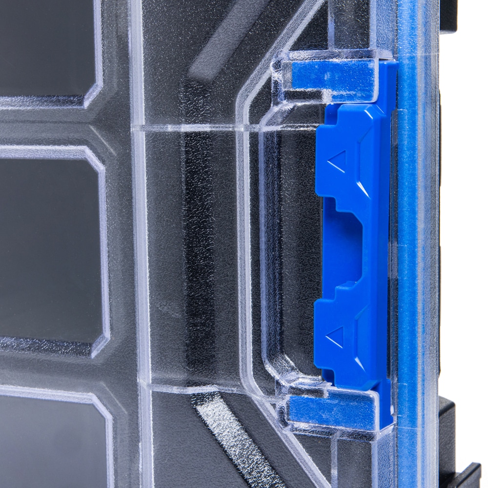 Caja de herramientas de plástico negro Kobalt CASESTACK de 14 pulgadas de ancho x 21 pulgadas de alto x 5.1 pulgadas de profundidad KCSA-FORG1-03