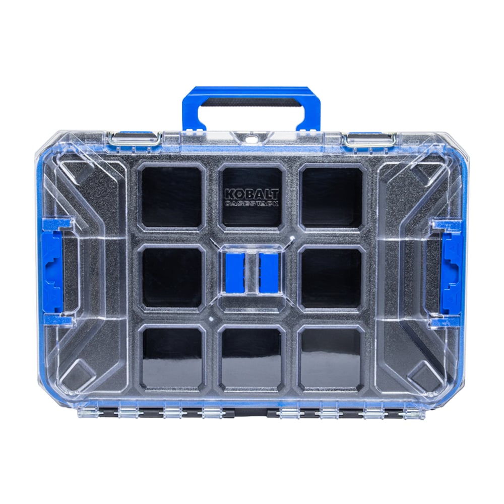 Caja de herramientas de plástico negro Kobalt CASESTACK de 14 pulgadas de ancho x 21 pulgadas de alto x 5.1 pulgadas de profundidad KCSA-FORG1-03