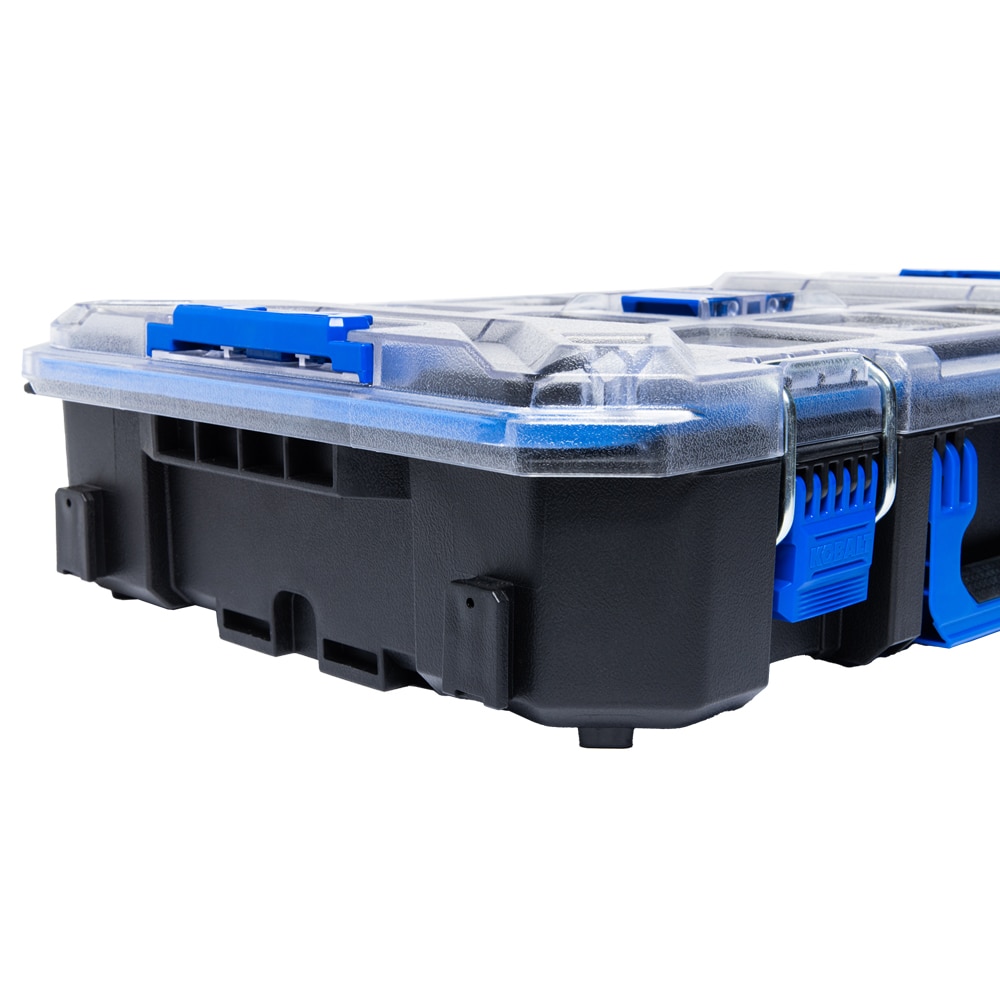 Caja de herramientas de plástico negro Kobalt CASESTACK de 14 pulgadas de ancho x 21 pulgadas de alto x 5.1 pulgadas de profundidad KCSA-FORG1-03