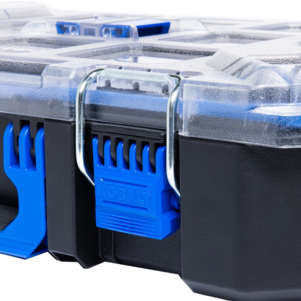 Caja de herramientas de plástico negro Kobalt CASESTACK de 14 pulgadas de ancho x 21 pulgadas de alto x 5.1 pulgadas de profundidad KCSA-FORG1-03