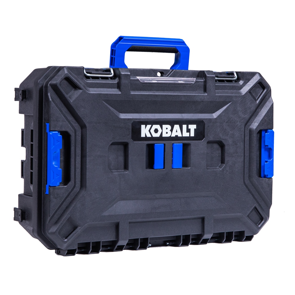 Caja de herramientas de plástico negro Kobalt CASESTACK de 21.25 pulgadas de ancho x 7 pulgadas de alto x 14 pulgadas de profundidad KCS-SSBOX1-03