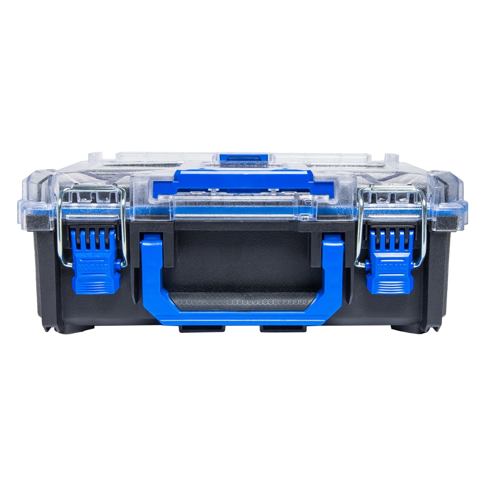 Caja de herramientas de plástico negra Kobalt CASESTACK 10.14 pulgadas de ancho x 13.4 pulgadas de alto x 5 pulgadas de profundidad KCSA-HORG1-03