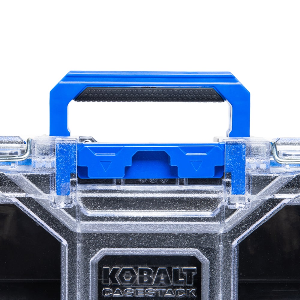 Caja de herramientas de plástico negra Kobalt CASESTACK 10.14 pulgadas de ancho x 13.4 pulgadas de alto x 5 pulgadas de profundidad KCSA-HORG1-03