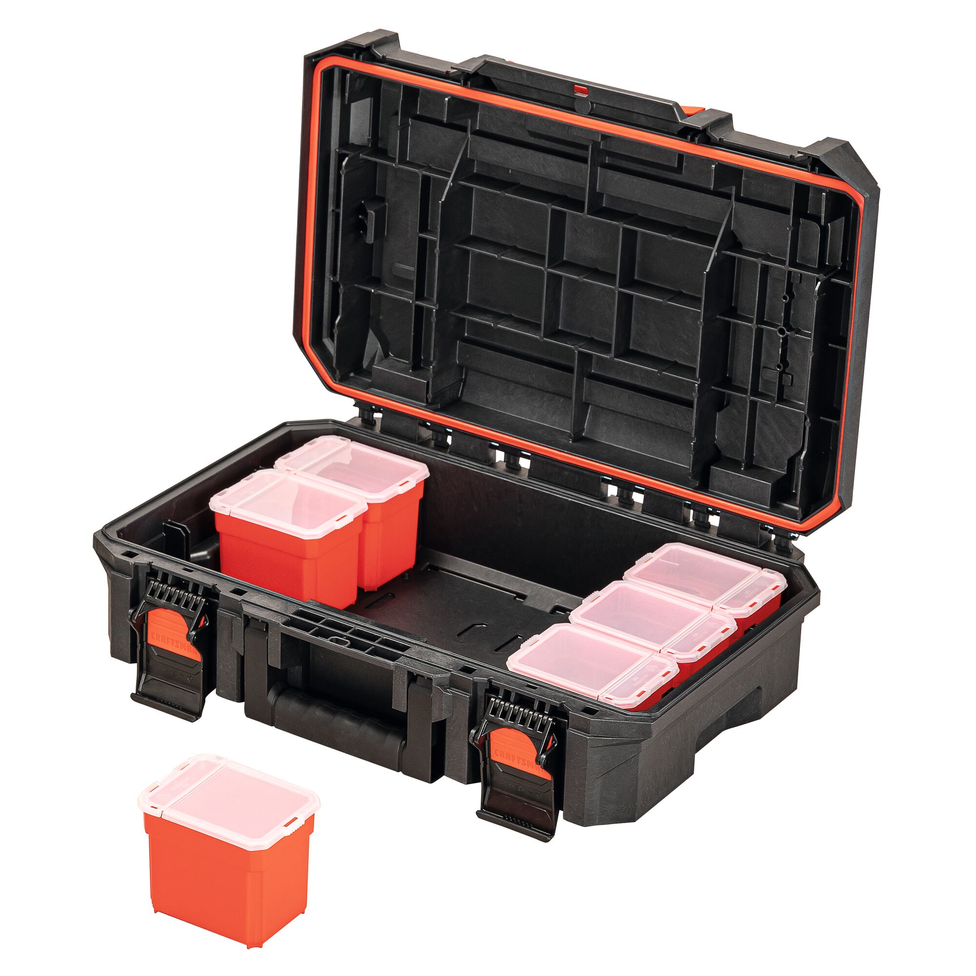 Caja de herramientas de espuma estructural negra CRAFTSMAN TRADESTACK de 21.625 pulgadas de ancho x 6.375 pulgadas de alto x 14.625 pulgadas de profundidad CMST21415.