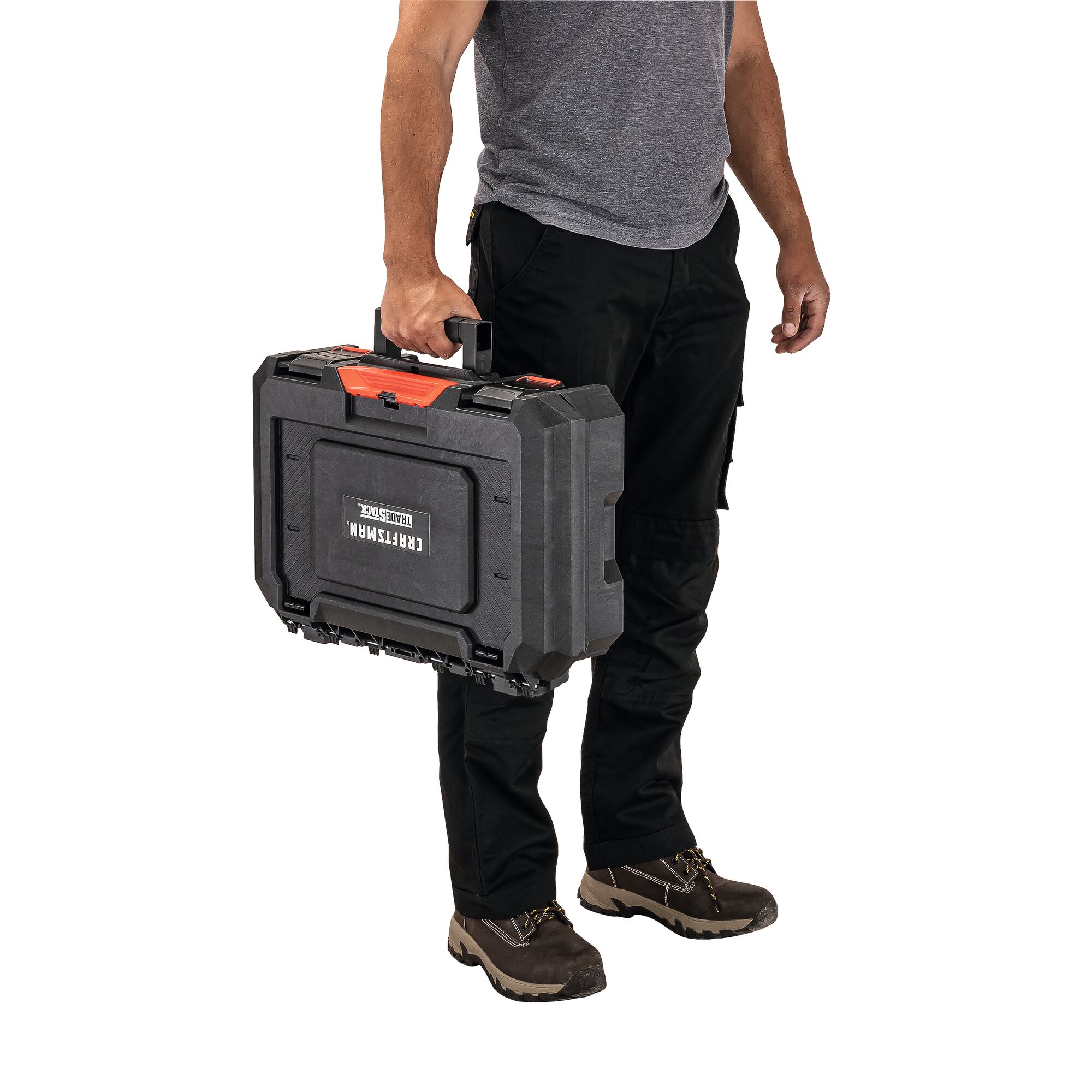 Caja de herramientas de espuma estructural negra CRAFTSMAN TRADESTACK de 21.625 pulgadas de ancho x 6.375 pulgadas de alto x 14.625 pulgadas de profundidad CMST21415.