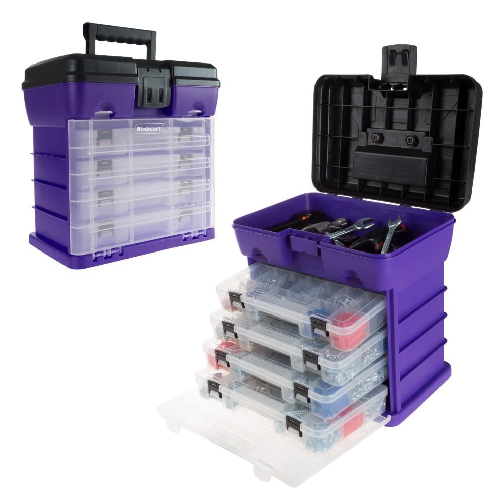 Cajas de herramientas Fleming Supply 8.2 pulgadas de ancho x 12.49 pulgadas de alto x 12.2 pulgadas de profundidad 4 cajones Varias colores/acabados Caja de herramientas de plástico 762531KXX