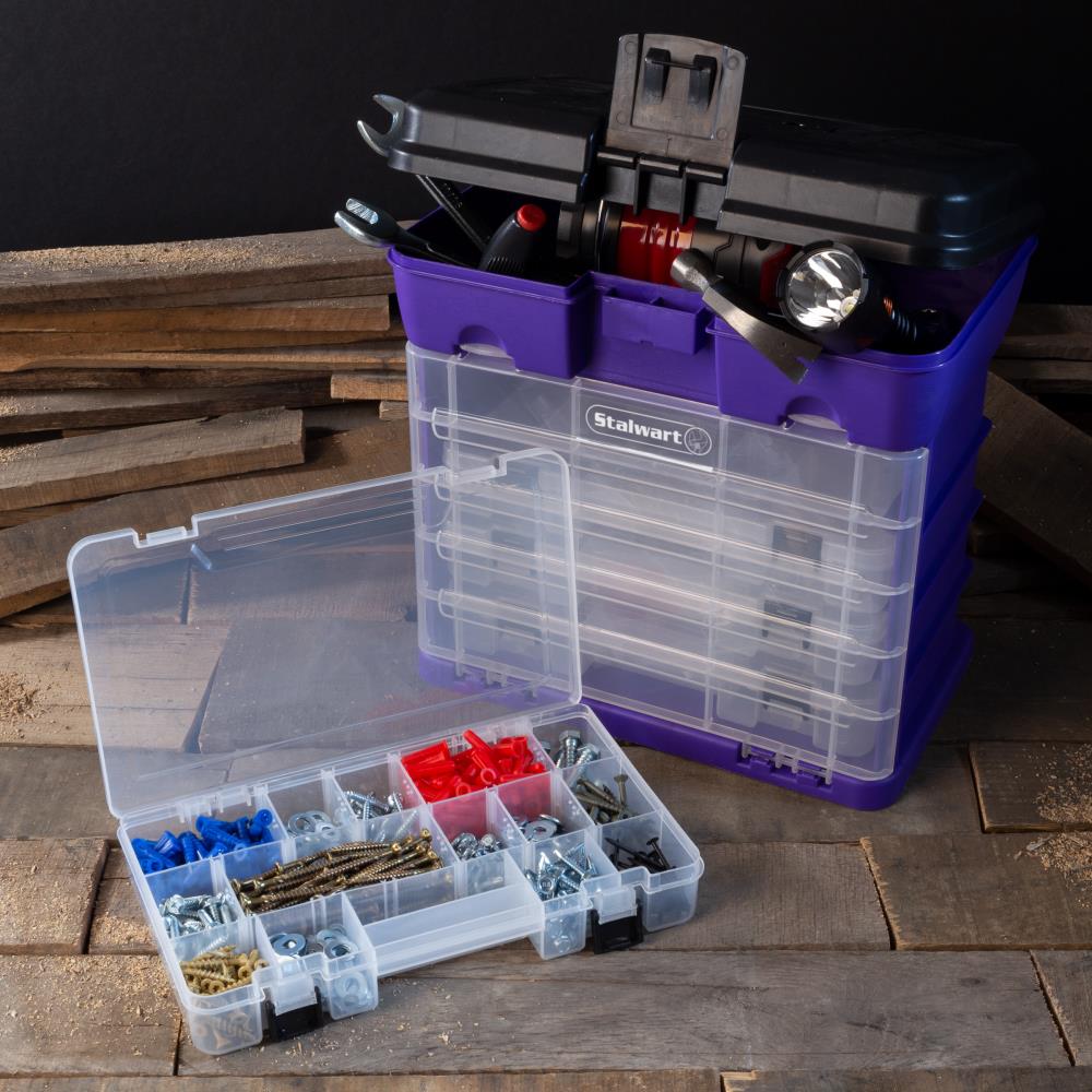 Cajas de herramientas Fleming Supply 8.2 pulgadas de ancho x 12.49 pulgadas de alto x 12.2 pulgadas de profundidad 4 cajones Varias colores/acabados Caja de herramientas de plástico 762531KXX