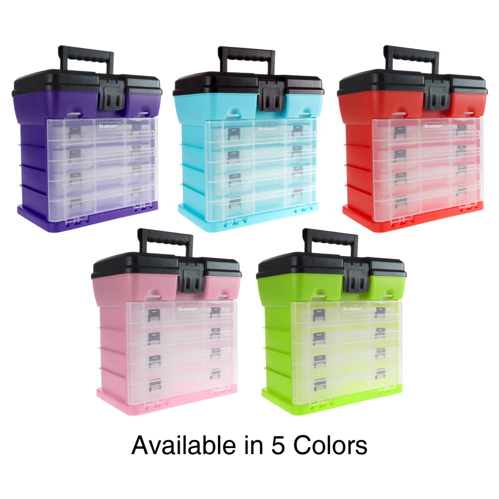 Cajas de herramientas Fleming Supply 8.2 pulgadas de ancho x 12.49 pulgadas de alto x 12.2 pulgadas de profundidad 4 cajones Varias colores/acabados Caja de herramientas de plástico 762531KXX