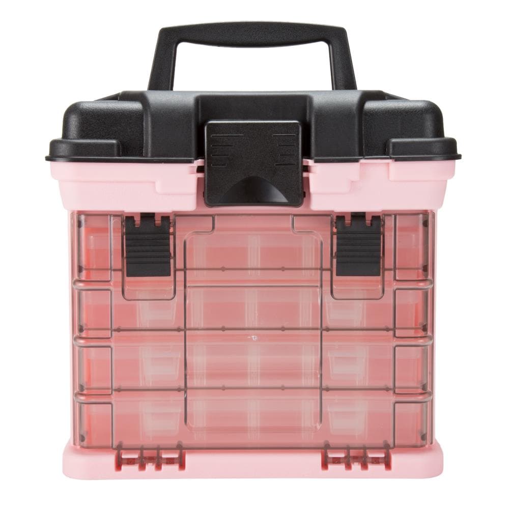Caja de herramientas de plástico rosa Stalwart de 10 pulgadas de ancho x 10.5 pulgadas de alto x 7 pulgadas de profundidad con 18 cajones de Fleming Supply