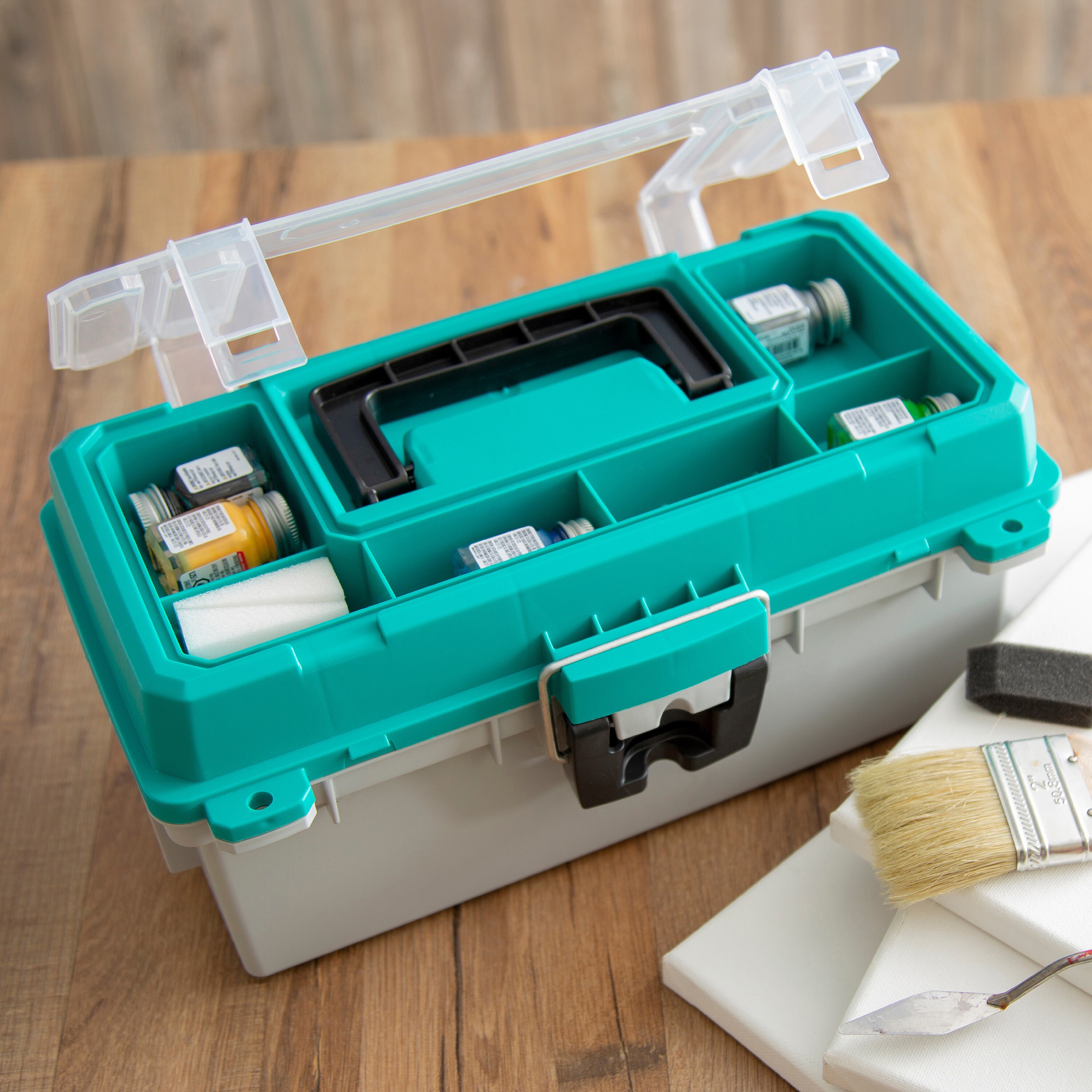 Caja de pesca Sheffield de 13 pulgadas 8 pulgadas de ancho x 6.05 pulgadas de alto x 8 pulgadas de profundidad Varios colores/acabados Caja de herramientas de plástico 12671