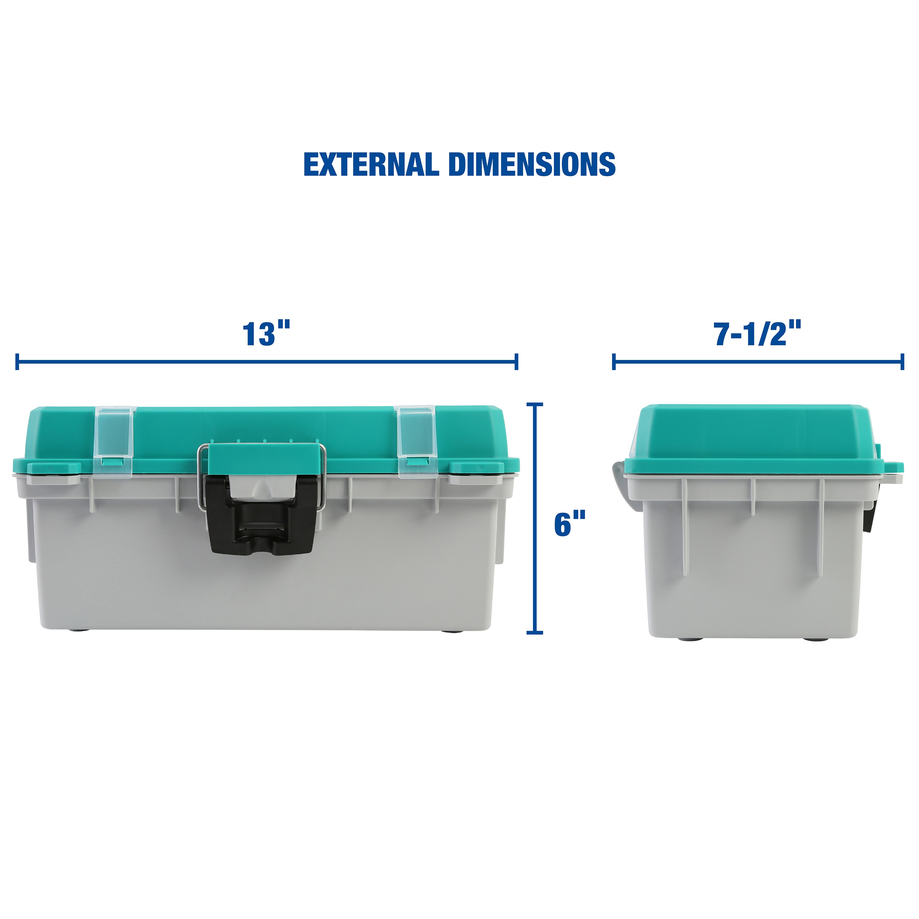 Caja de pesca Sheffield de 13 pulgadas 8 pulgadas de ancho x 6.05 pulgadas de alto x 8 pulgadas de profundidad Varios colores/acabados Caja de herramientas de plástico 12671