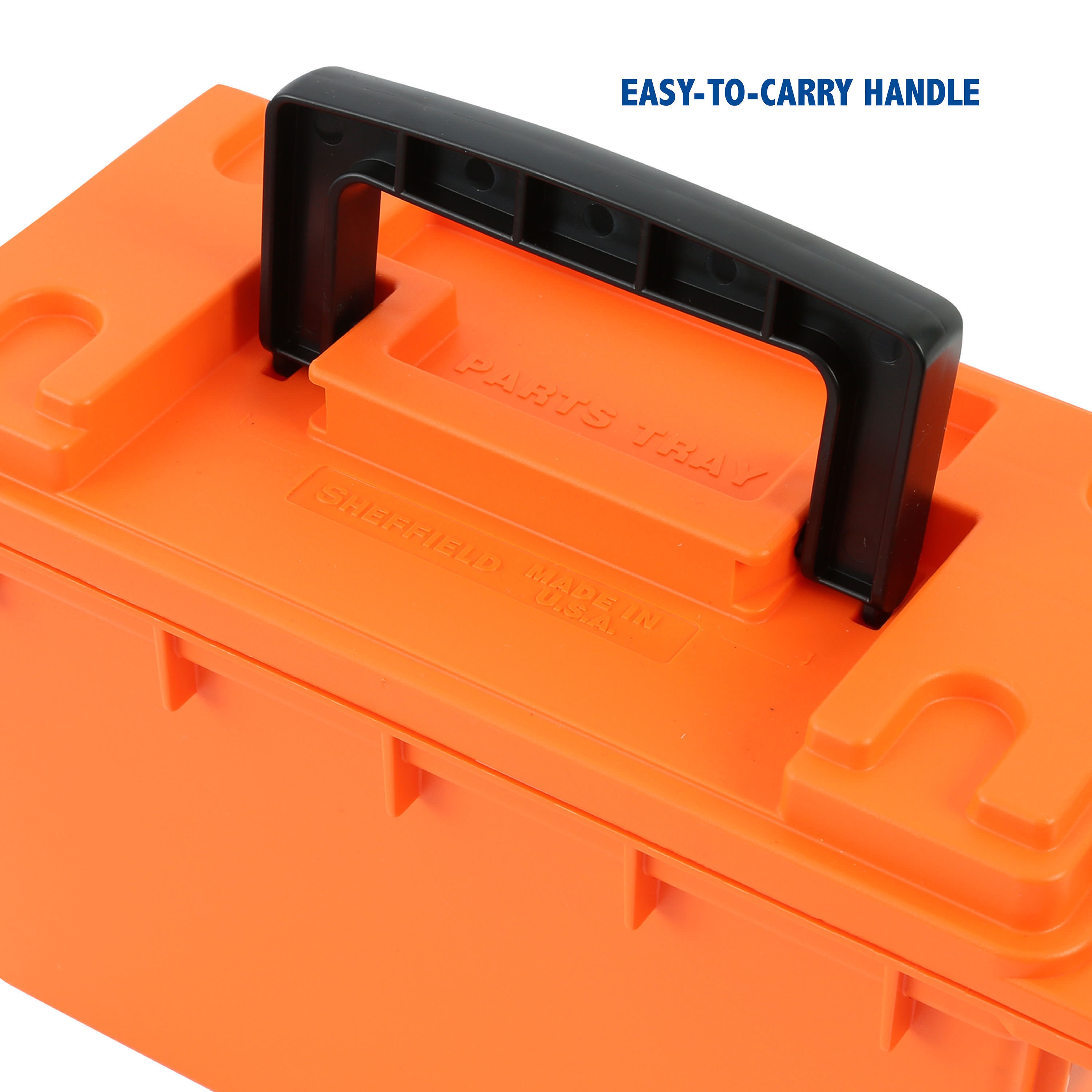 Caja de almacenamiento marino Sheffield 5.00 pulgadas de ancho x 7.25 pulgadas de alto x 5.00 pulgadas de profundidad, caja de herramientas de plástico naranja 12680