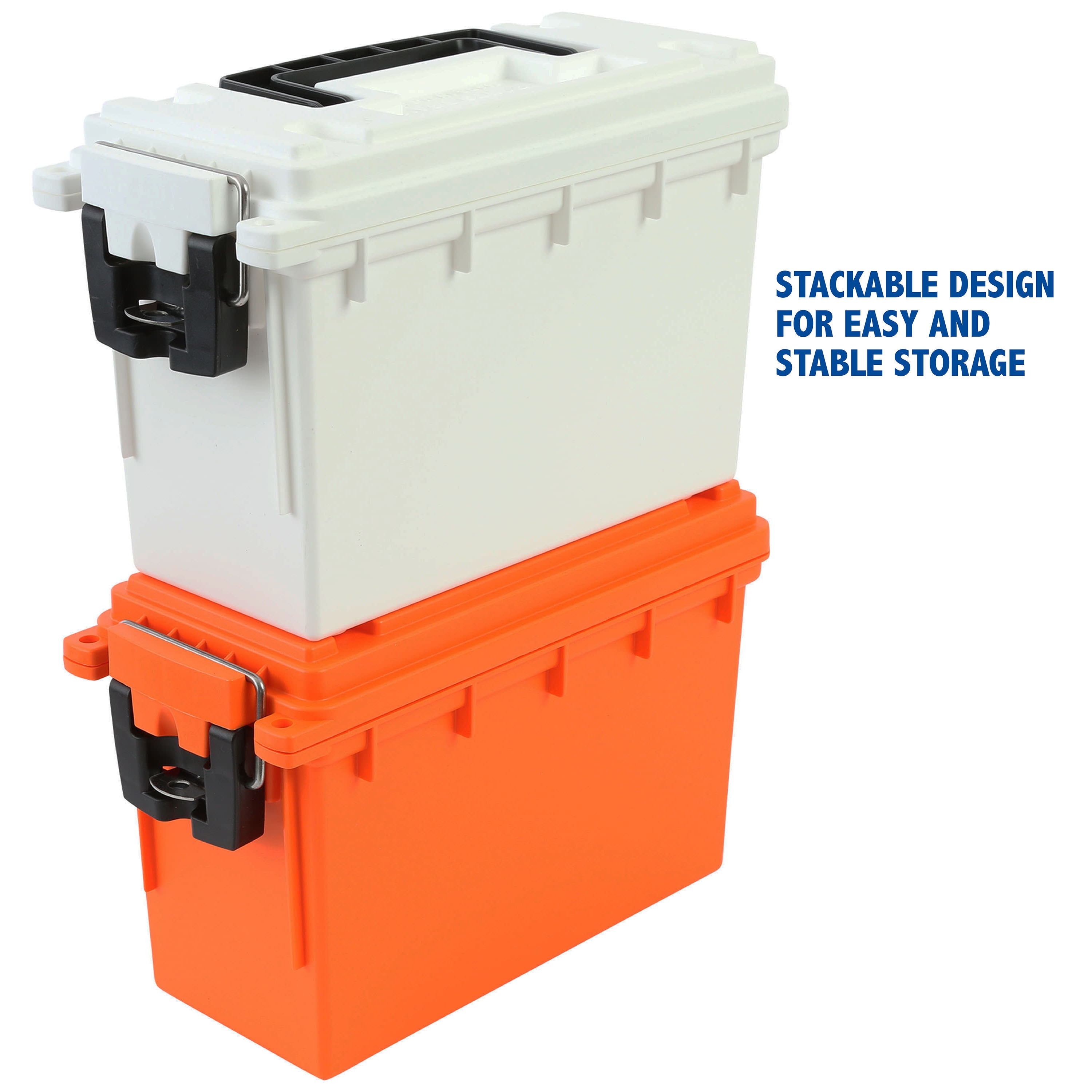Caja de almacenamiento marino Sheffield 5.00 pulgadas de ancho x 7.25 pulgadas de alto x 5.00 pulgadas de profundidad, caja de herramientas de plástico naranja 12680