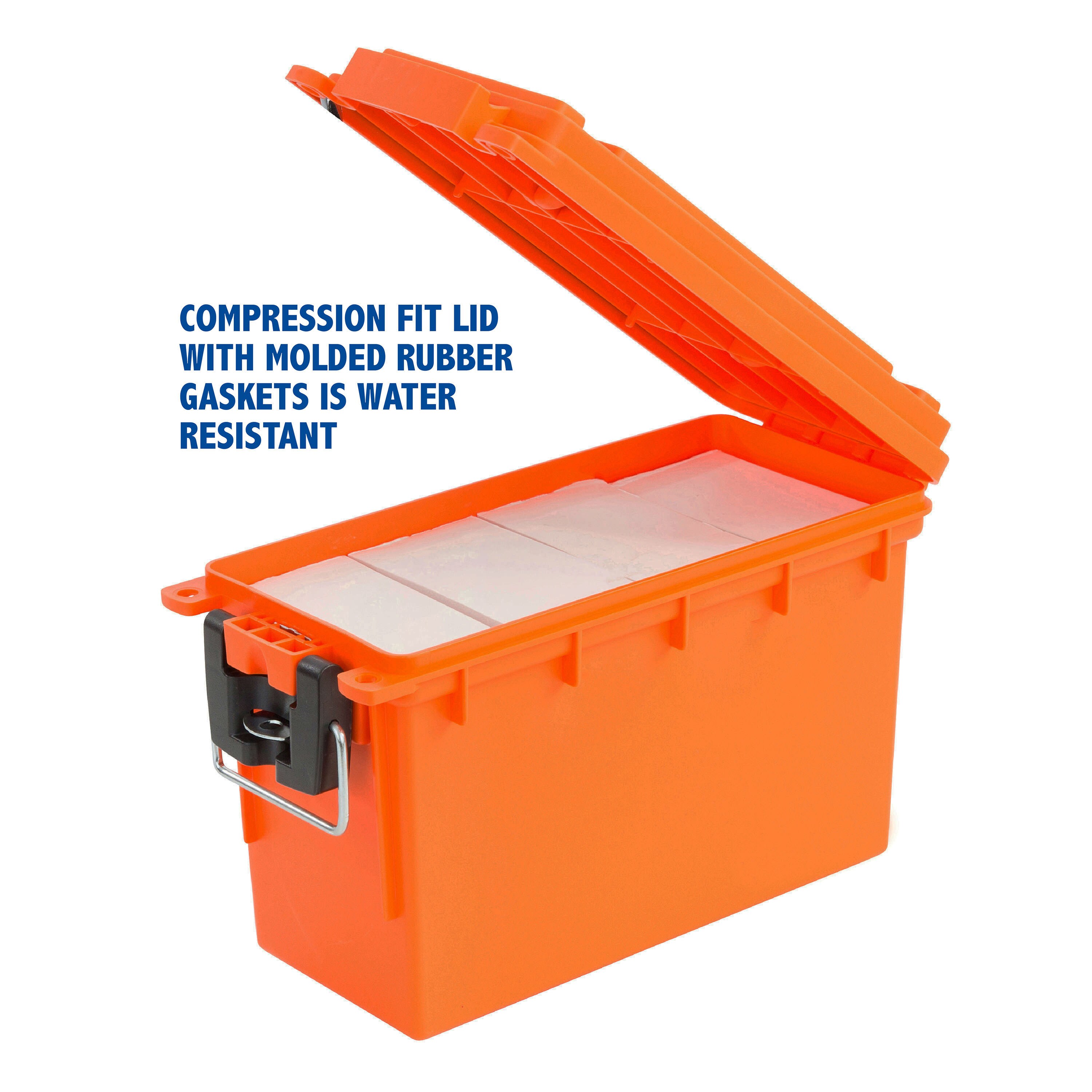 Caja de almacenamiento marino Sheffield 5.00 pulgadas de ancho x 7.25 pulgadas de alto x 5.00 pulgadas de profundidad, caja de herramientas de plástico naranja 12680