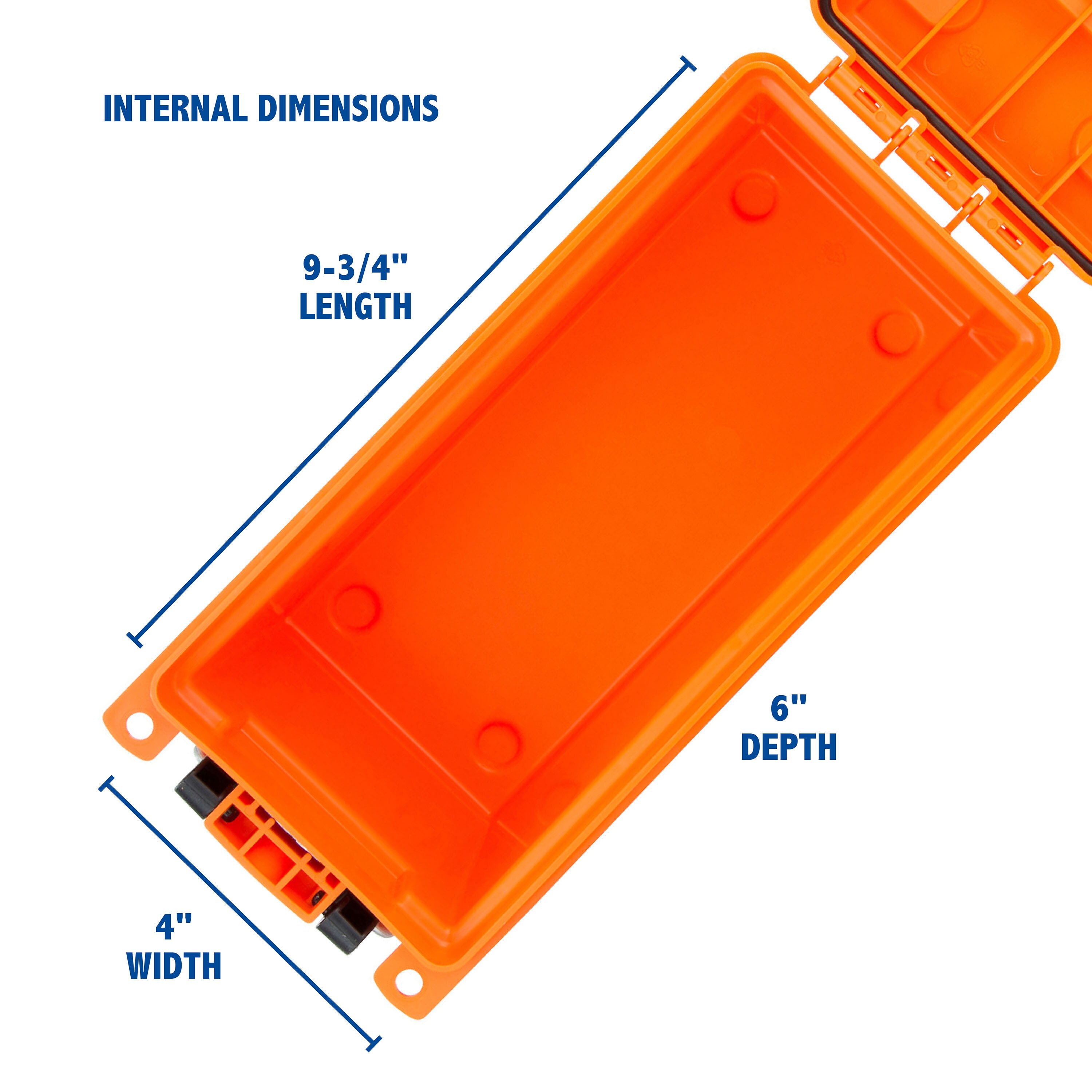 Caja de almacenamiento marino Sheffield 5.00 pulgadas de ancho x 7.25 pulgadas de alto x 5.00 pulgadas de profundidad, caja de herramientas de plástico naranja 12680