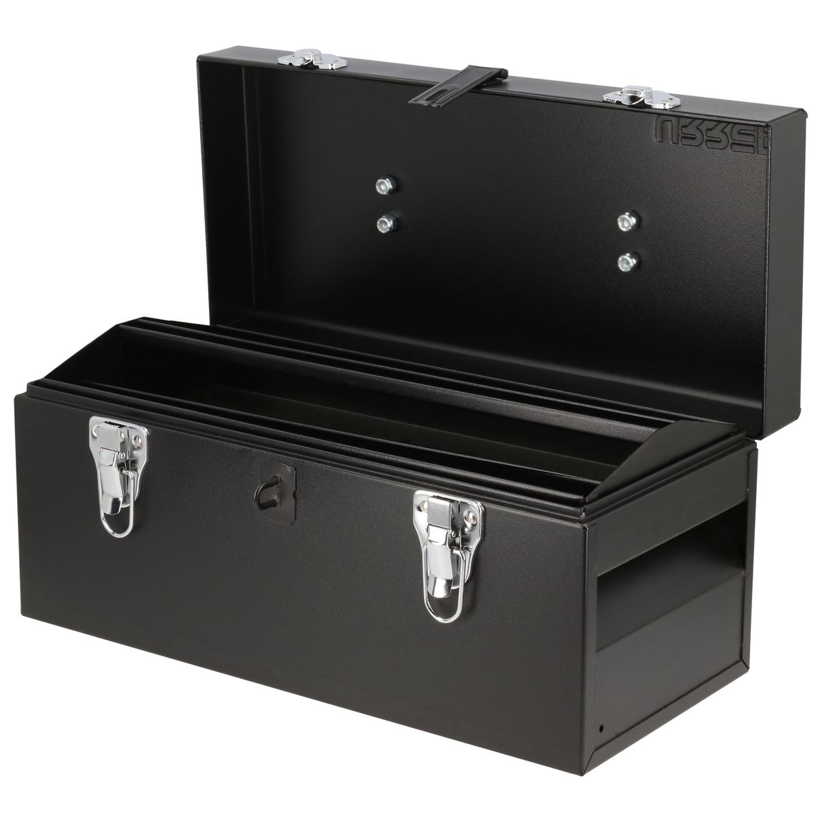 Caja de herramientas de aluminio negra URREA 16.125 pulgadas de ancho x 7.5 pulgadas de alto x 7.3 pulgadas de profundidad D3C20