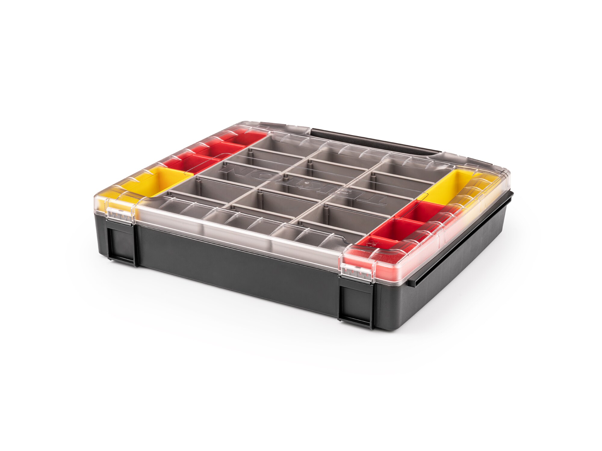 Caja de herramientas de plástico rojo TEKTON de 17.5 pulgadas de ancho x 4 pulgadas de alto x 13.5 pulgadas de profundidad OLB51711