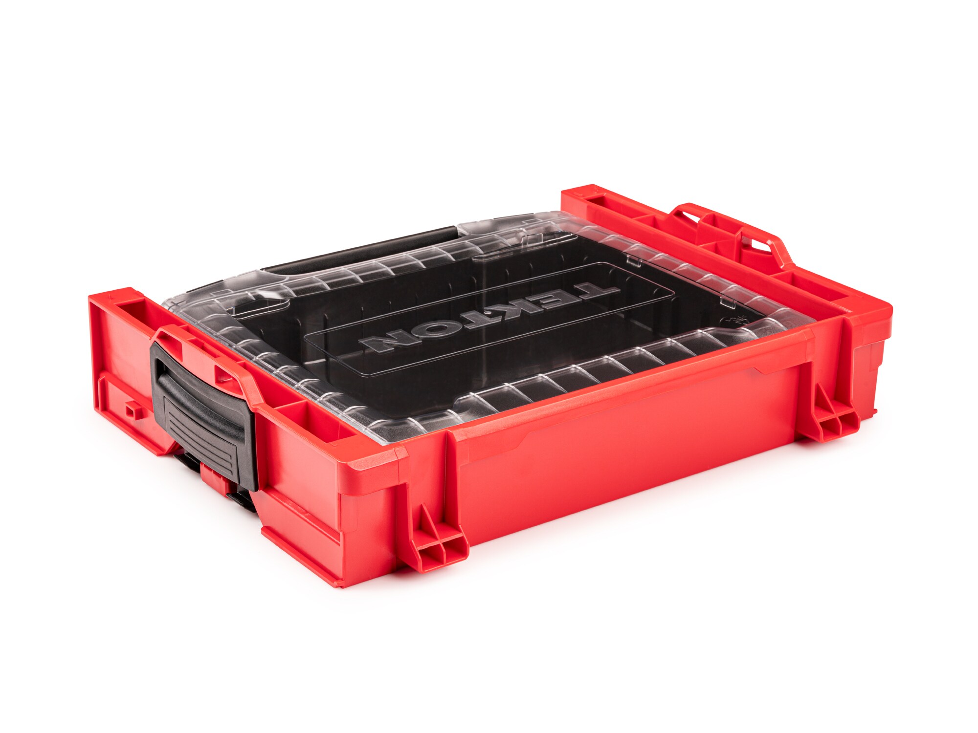 Caja de herramientas de plástico rojo TEKTON L-Boxx de 17.5 pulgadas de ancho x 4 pulgadas de alto x 13.5 pulgadas de profundidad OLB94000