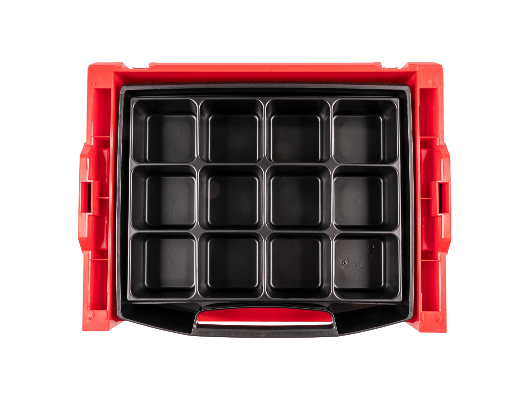Caja de herramientas de plástico rojo TEKTON L-Boxx 17.5 pulgadas de ancho x 4 pulgadas de alto x 13.5 pulgadas de profundidad OLB94014