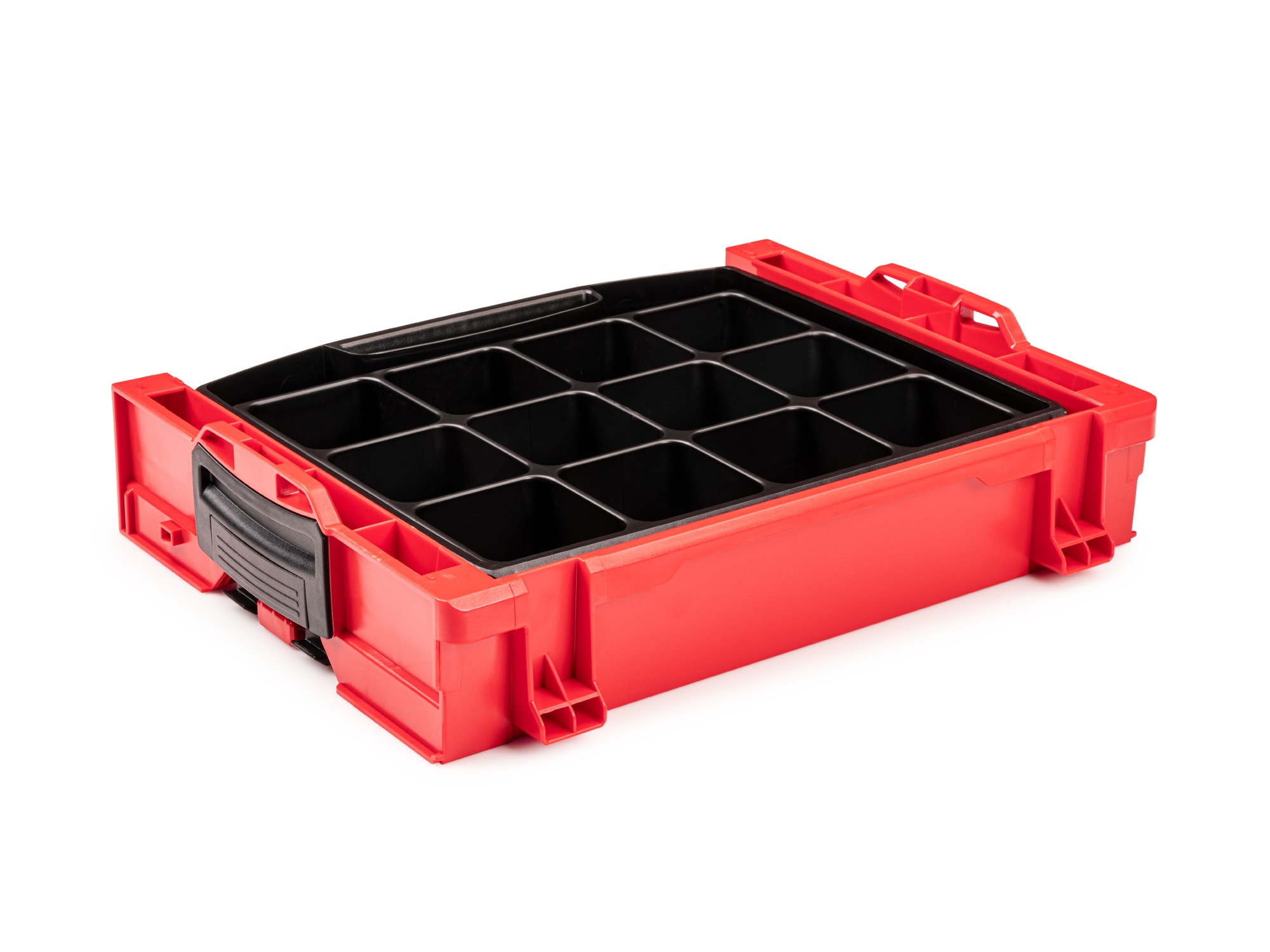 Caja de herramientas de plástico rojo TEKTON L-Boxx 17.5 pulgadas de ancho x 4 pulgadas de alto x 13.5 pulgadas de profundidad OLB94014