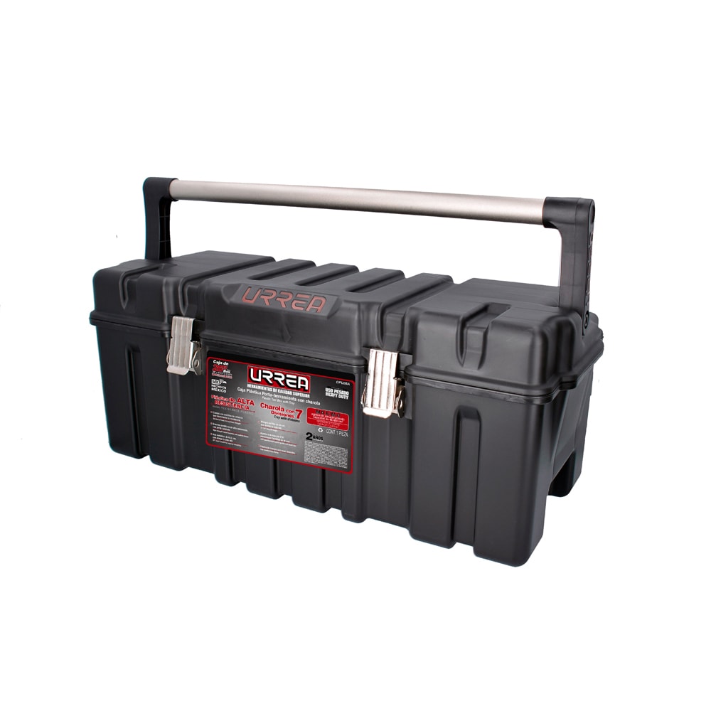 Caja de herramientas de metal negro URREA de 25.59 pulgadas de ancho x 10.63 pulgadas de alto x 11.81 pulgadas de profundidad CPU26A