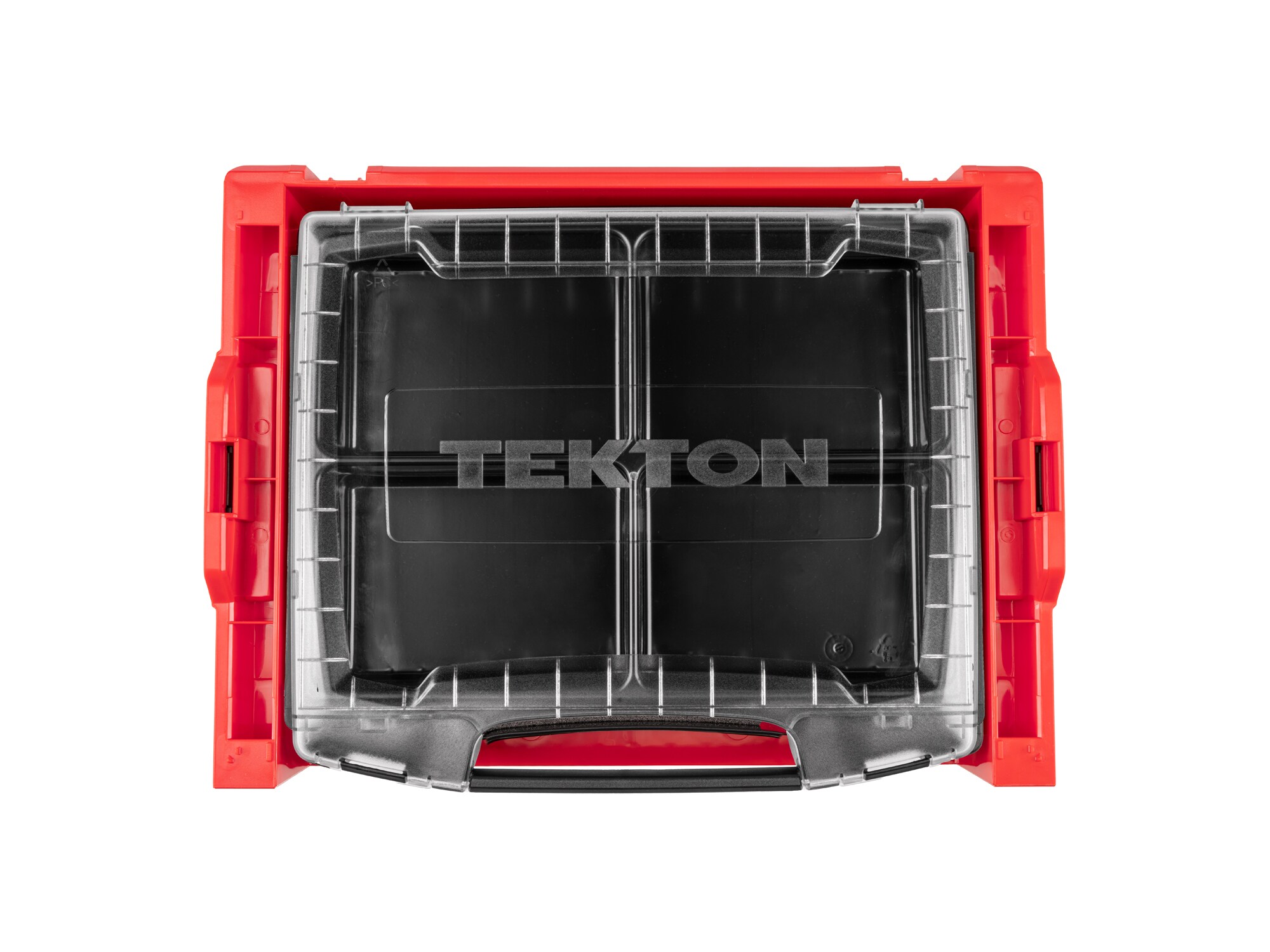 Caja de herramientas de plástico rojo TEKTON L-Boxx de 17.5 pulgadas de largo x 4 pulgadas de alto x 13.5 pulgadas de ancho OLB94001