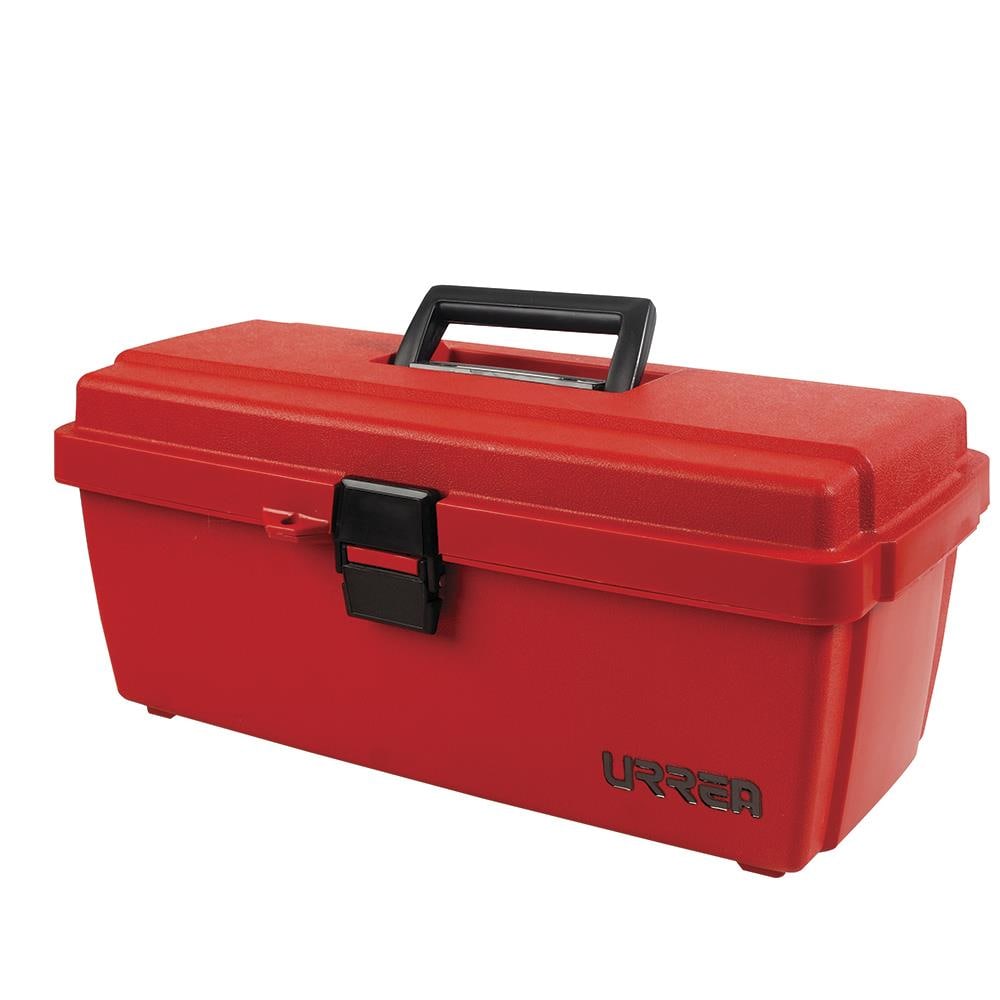 Caja de herramientas de plástico roja URREA de 7.87 pulgadas de ancho x 5.25 pulgadas de alto x 7.5 pulgadas de profundidad 9900