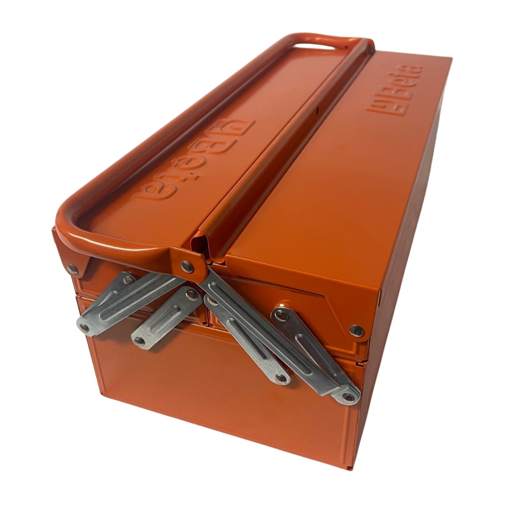 Caja de herramientas de acero naranja Beta C19 de 21.65 pulgadas de ancho x 6.3 pulgadas de alto x 8 pulgadas de profundidad 021190002
