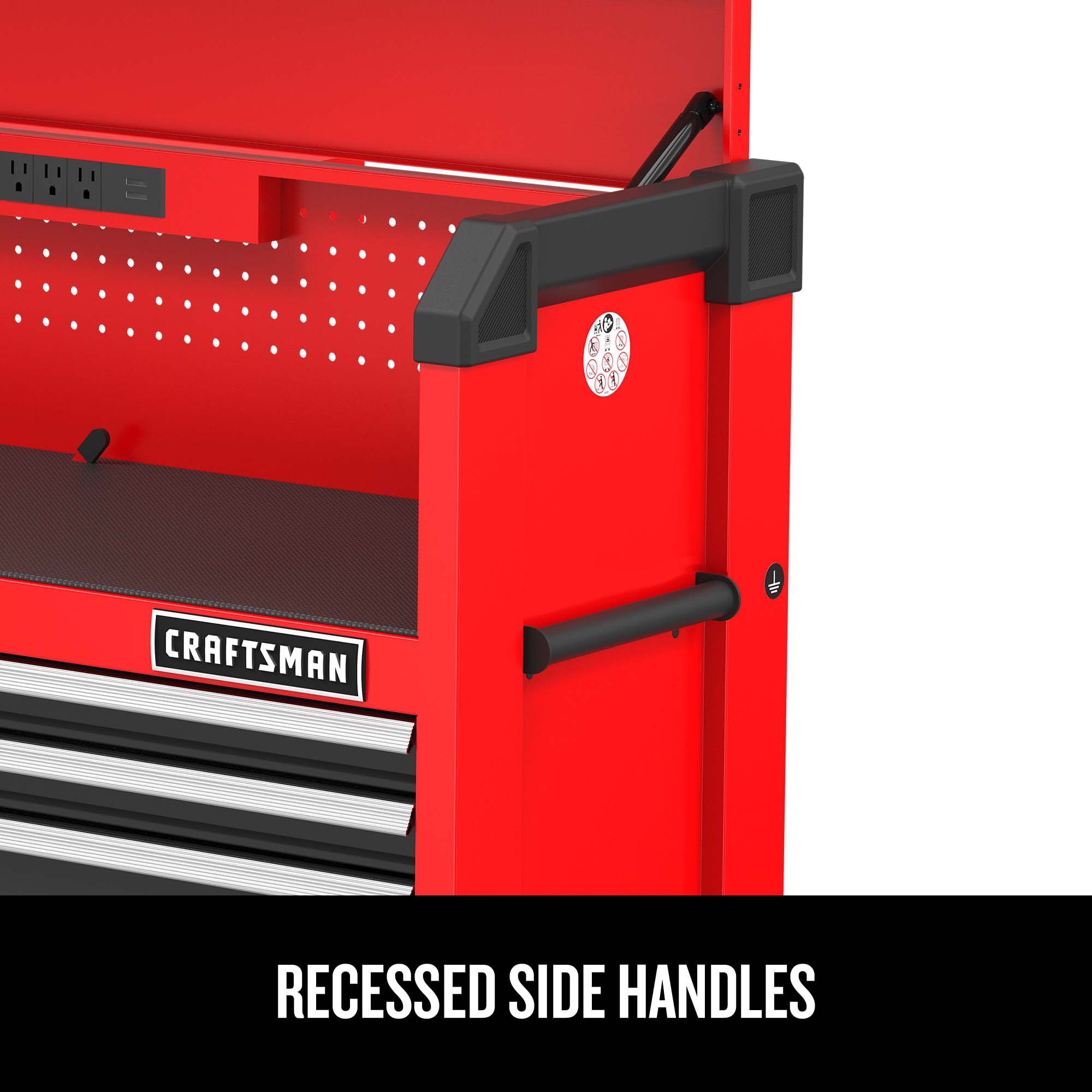 Gabinete de herramientas de acero de 8 cajones Craftsman Serie 2000, 51.5 pulgadas de ancho, 24.7 pulgadas de alto y 16 pulgadas de profundidad (rojo y negro) CMST98272RB