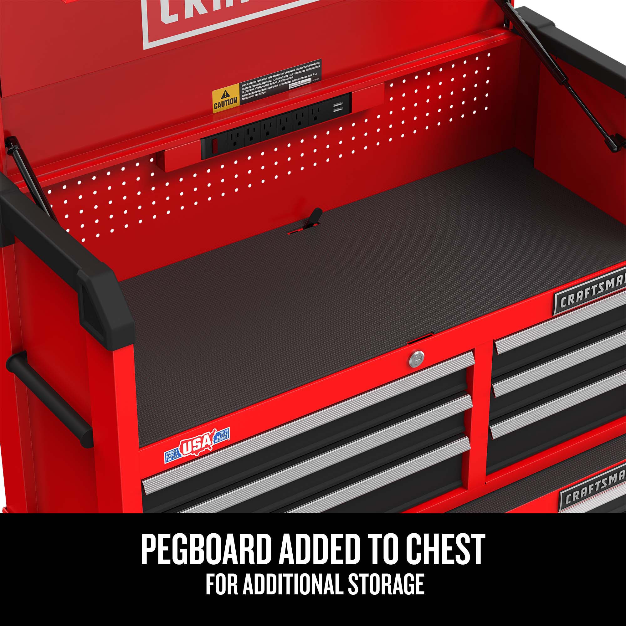 Gabinete de herramientas de acero CRAFTSMAN Serie 2000 de 26 pulgadas de ancho x 24.7 pulgadas de alto x 16 pulgadas de profundidad con 4 cajones (rojo y negro) CMST98267RB