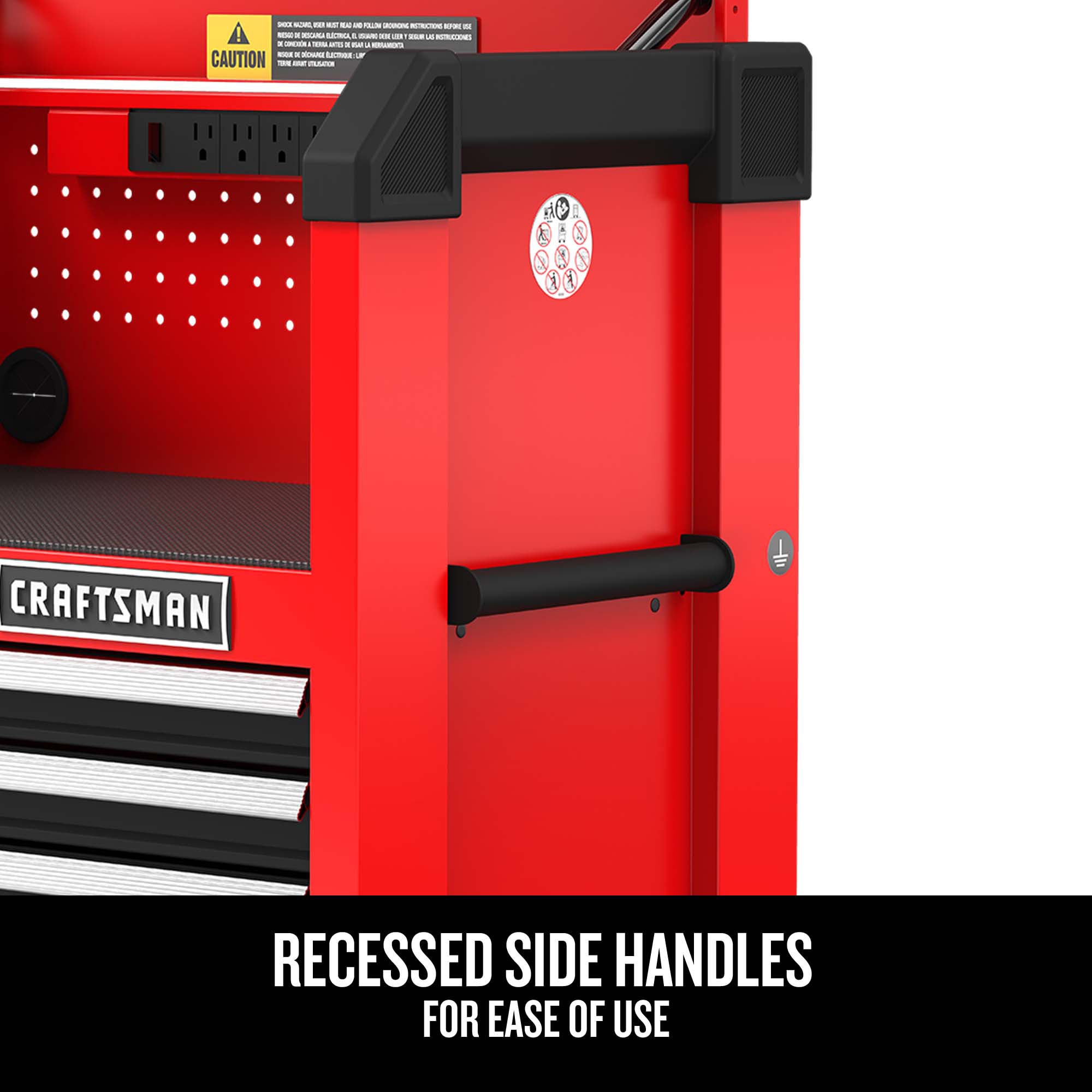 Gabinete de herramientas de acero CRAFTSMAN Serie 2000 de 26 pulgadas de ancho x 24.7 pulgadas de alto x 16 pulgadas de profundidad con 4 cajones (rojo y negro) CMST98267RB