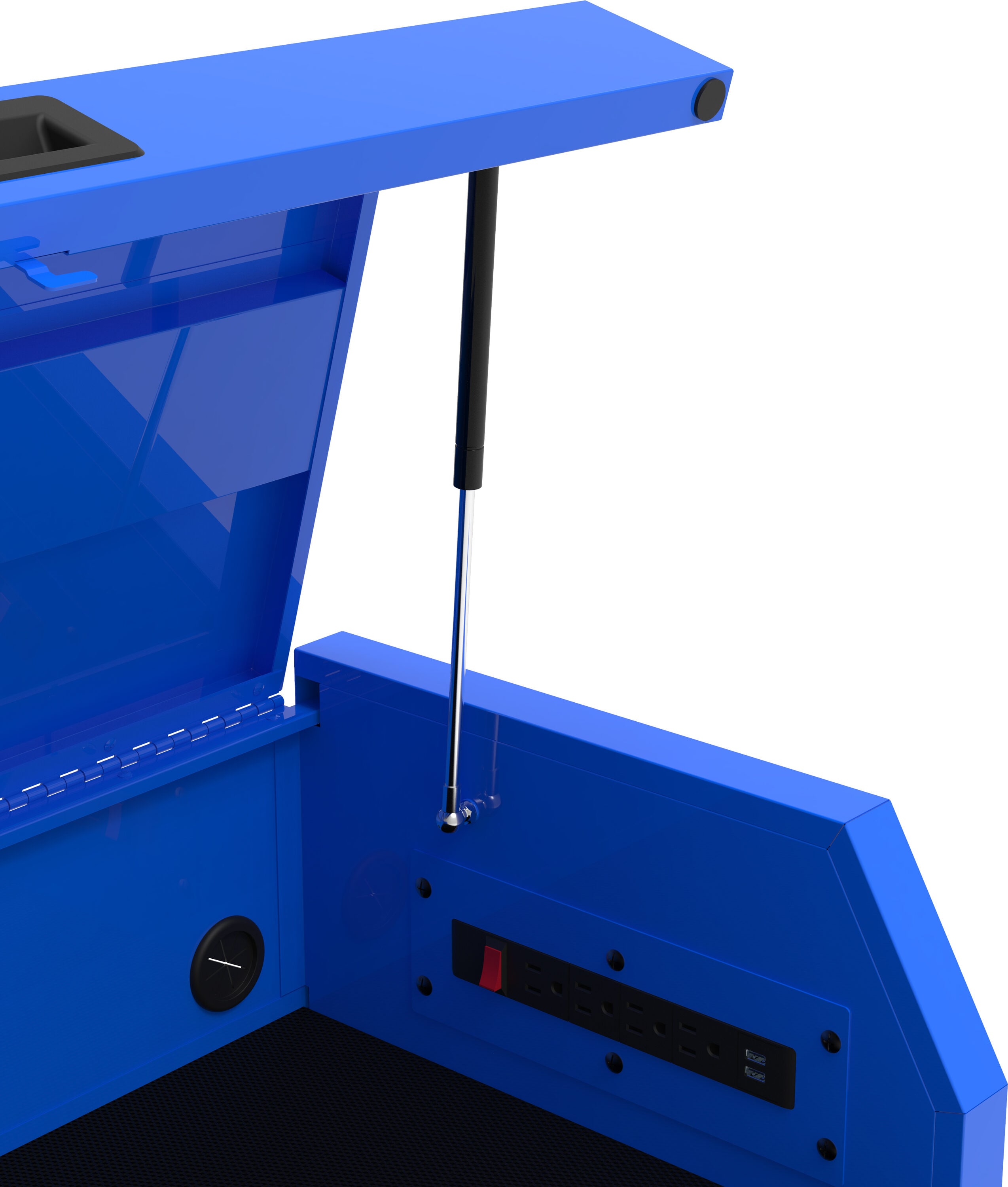 Gabinete de herramientas de acero de 6 cajones Kobalt de 36 pulgadas de ancho x 18 pulgadas de alto x 24.8 pulgadas de profundidad (azul) 410-163-0131