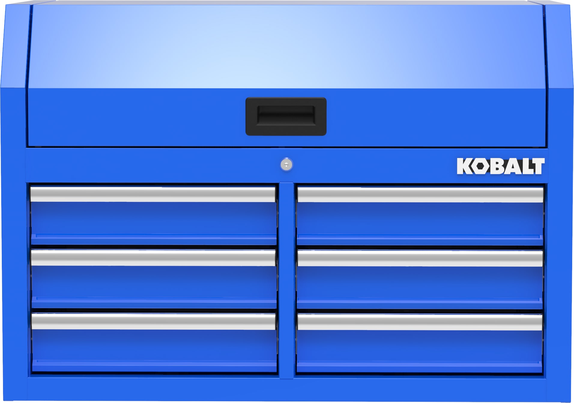 Gabinete de herramientas de acero de 6 cajones Kobalt de 36 pulgadas de ancho x 18 pulgadas de alto x 24.8 pulgadas de profundidad (azul) 410-163-0131