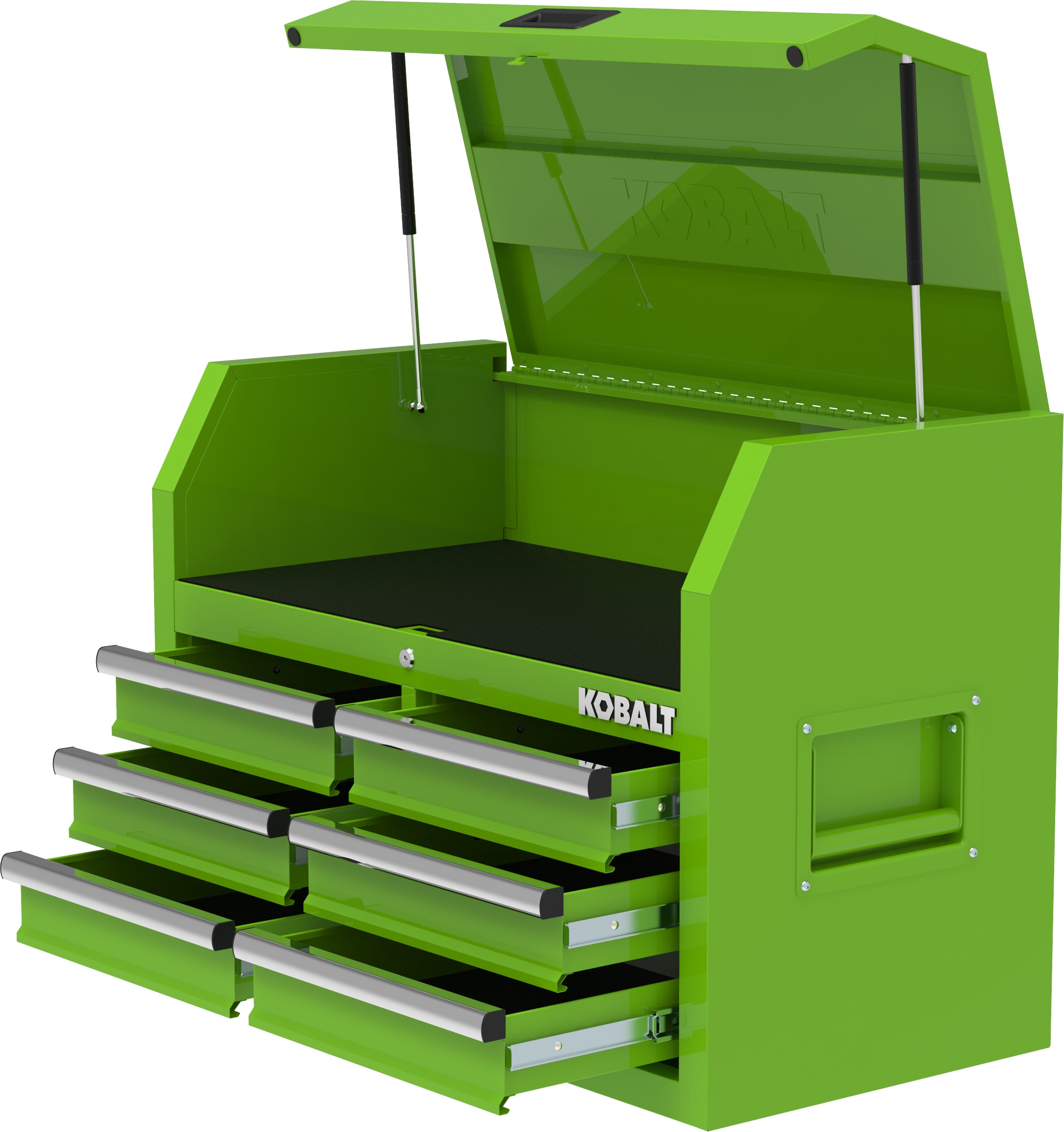 Caja de herramientas de acero de 6 cajones Kobalt de 36 pulgadas de ancho x 18 pulgadas de alto x 24.8 pulgadas de profundidad (verde) 410-166-0131