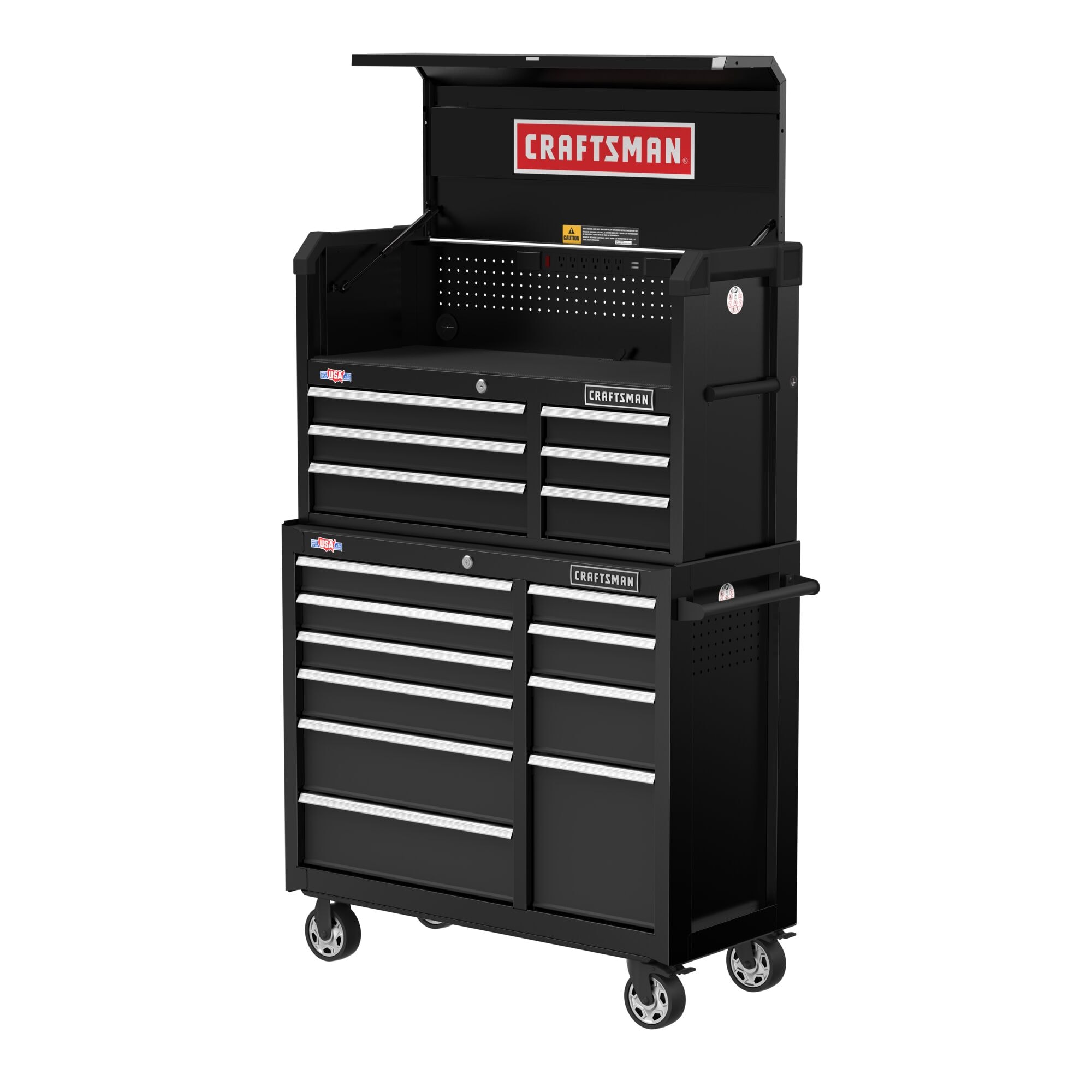 Gabinete de herramientas de acero de 6 cajones CRAFTSMAN Serie 2000, 40.5 pulgadas de ancho x 24.7 pulgadas de alto x 16 pulgadas de profundidad (negro) CMST98269BK