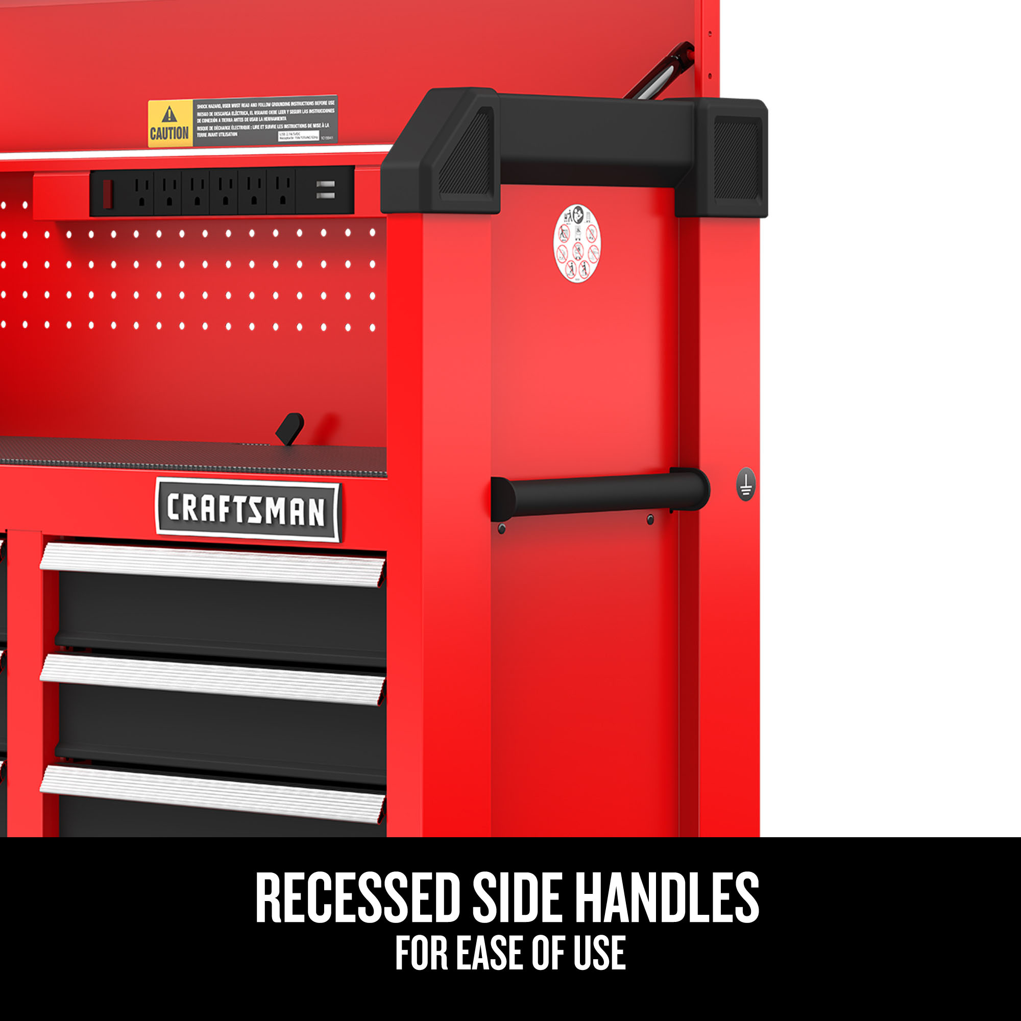 Gabinete para Herramientas de Acero CRAFTSMAN Serie 2000 de 6 Cajones, 41 pulgadas de ancho x 24.7 pulgadas de alto x 16 pulgadas de profundidad (Rojo y Negro) CMST98269RB