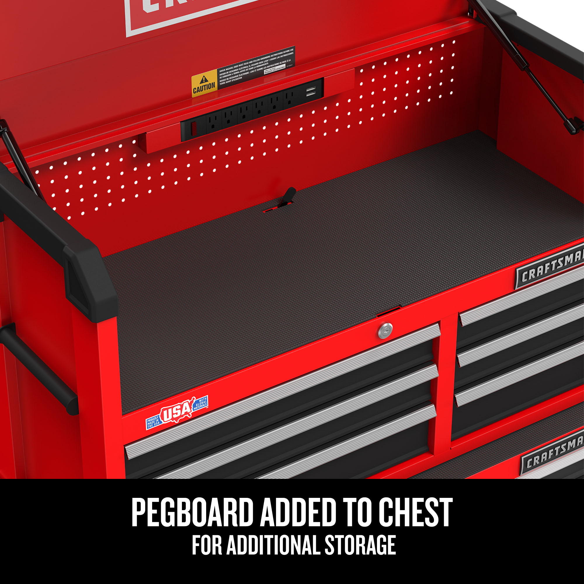Gabinete para Herramientas de Acero CRAFTSMAN Serie 2000 de 6 Cajones, 41 pulgadas de ancho x 24.7 pulgadas de alto x 16 pulgadas de profundidad (Rojo y Negro) CMST98269RB